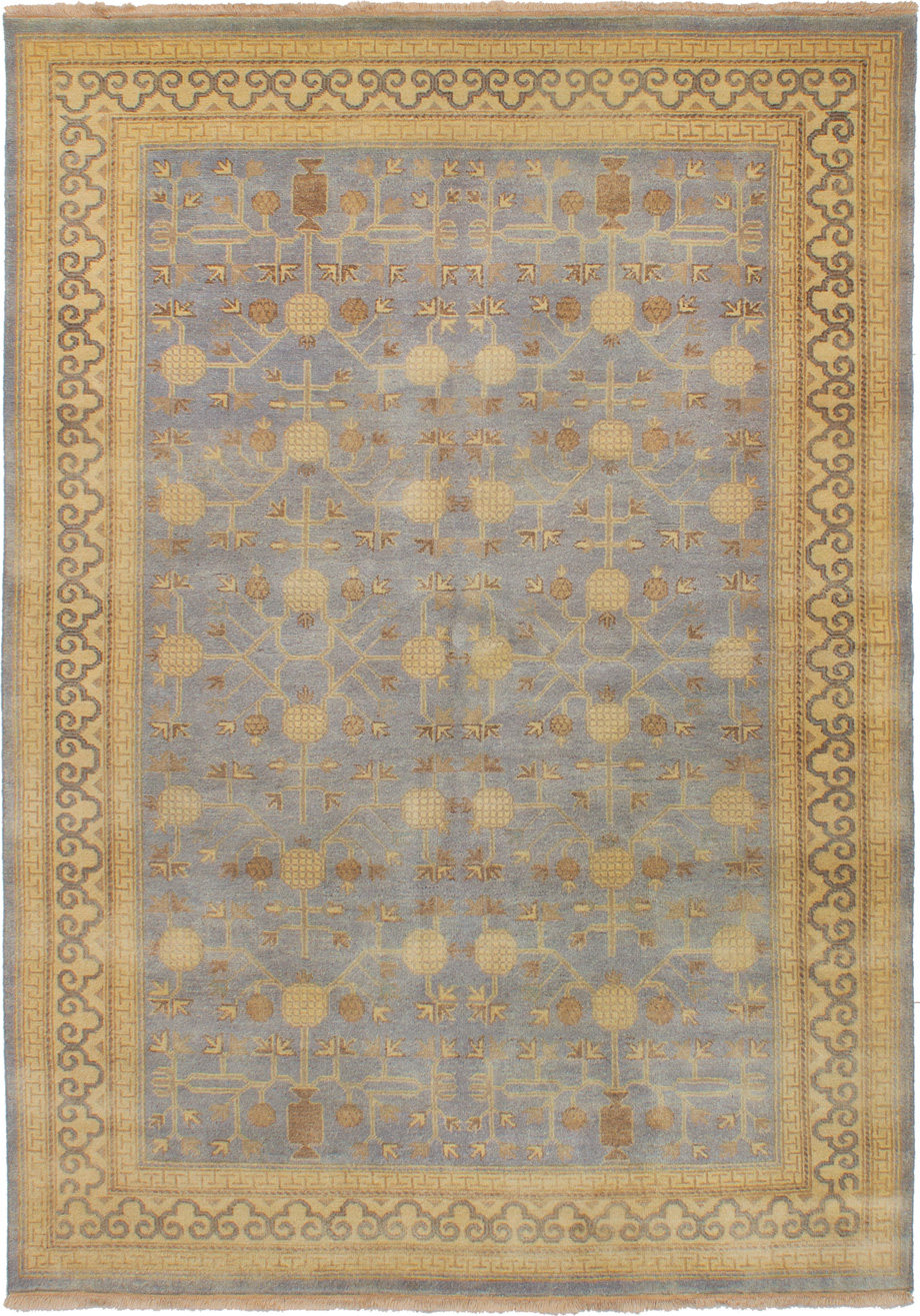 Hand-knotted Elysee Finest Ushak Grey Wool Rug 5'8" x 8'0" Size: 5'8" x 8'0"  