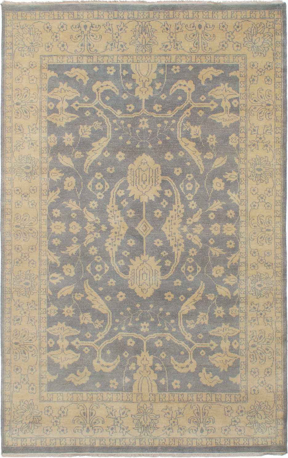 Hand-knotted Elysee Finest Ushak Grey Wool Rug 5'9" x 9'0" Size: 5'9" x 9'0"  