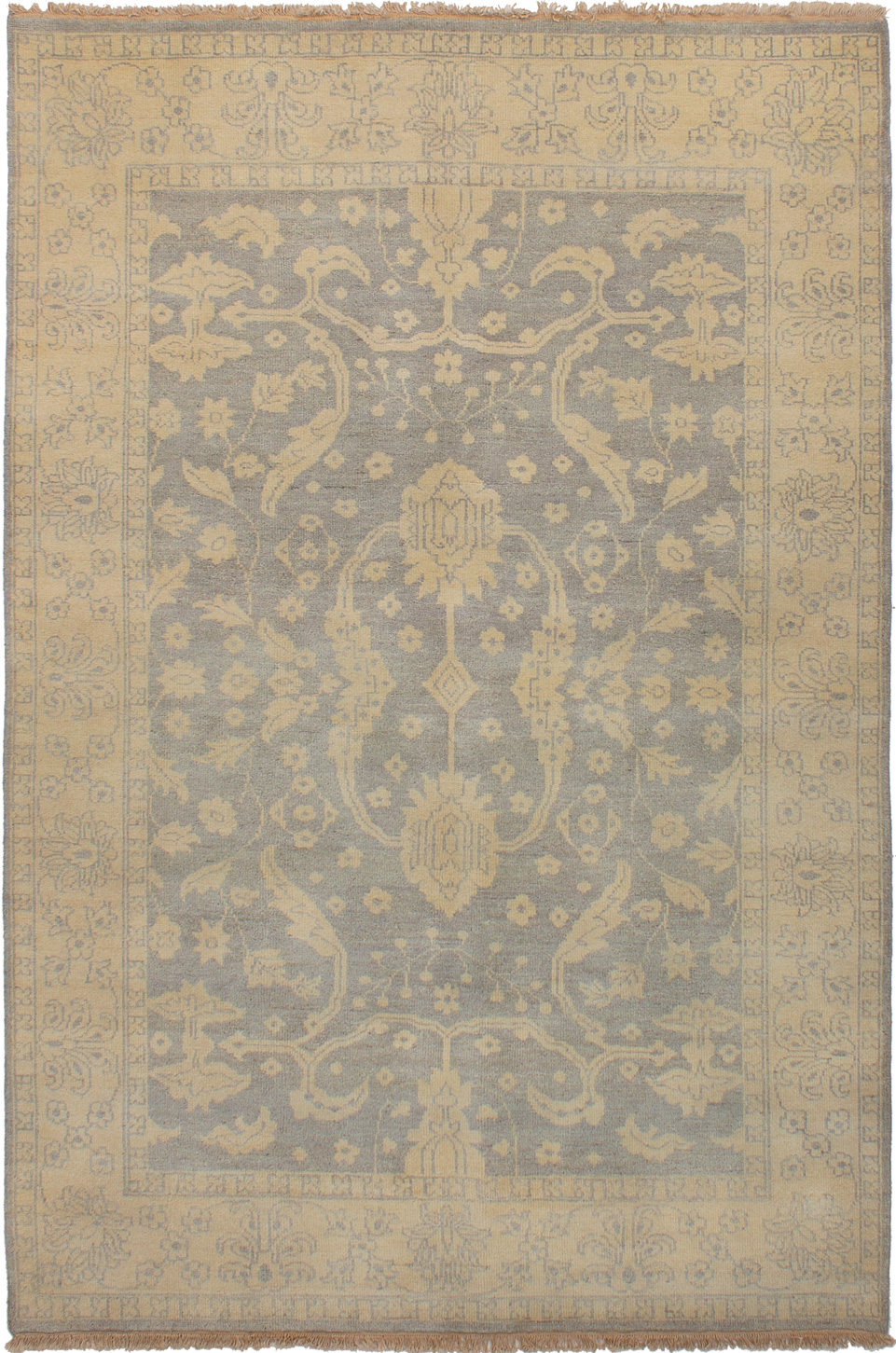 Hand-knotted Elysee Finest Ushak Grey Wool Rug 5'11" x 8'10" Size: 5'11" x 8'10"  