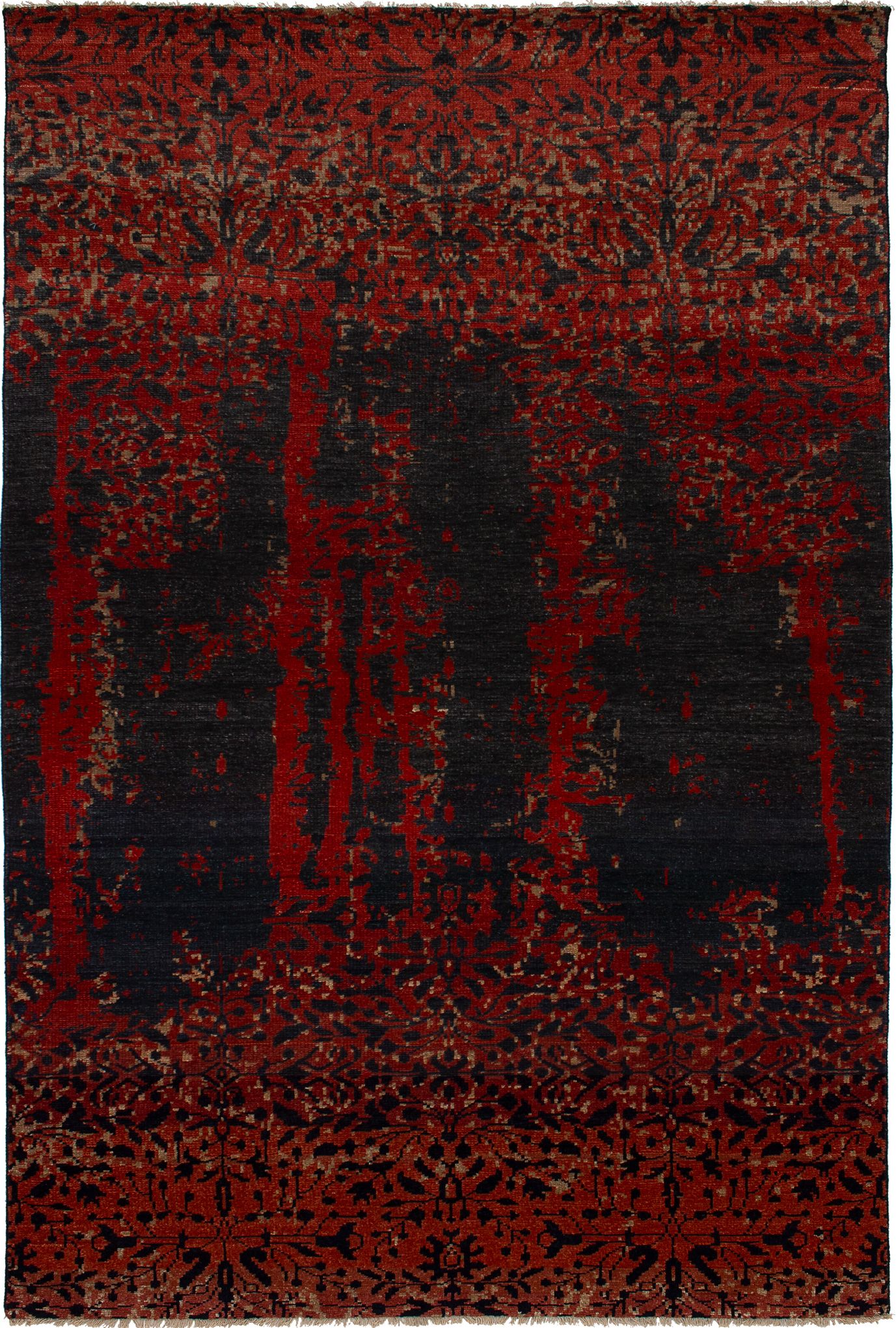 Hand-knotted Sierra Red Wool Rug 6'1" x 9'0" Size: 6'1" x 9'0"  