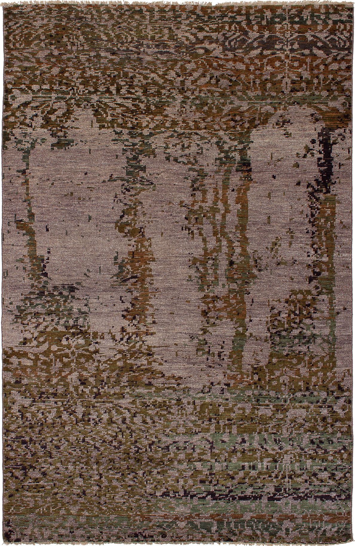 Hand-knotted Sierra Olive, Tan Wool Rug 5'2" x 8'0" Size: 5'2" x 8'0"  