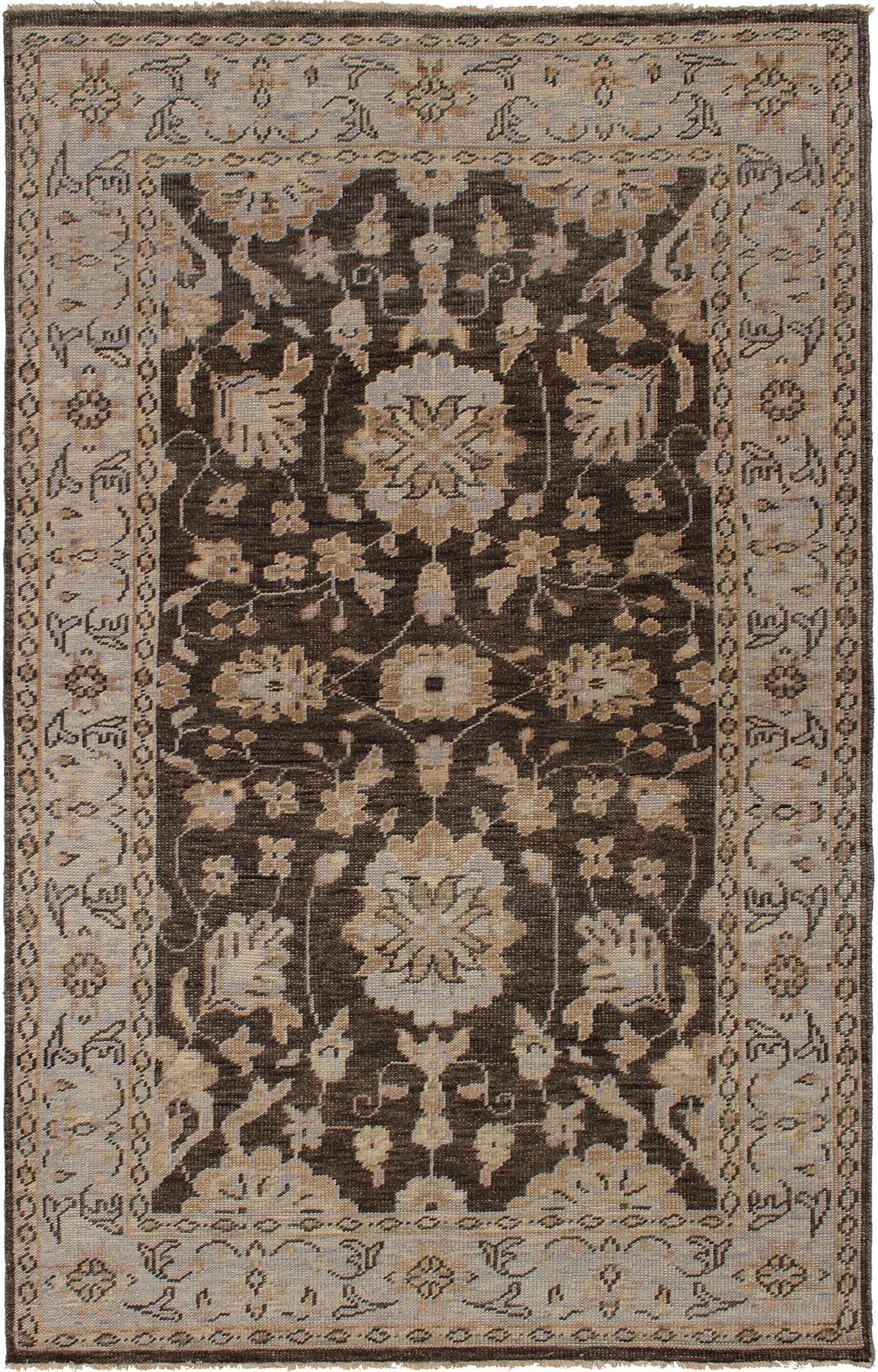 Hand-knotted Beaumont Dark Grey Wool Rug 5'1" x 8'0" Size: 5'1" x 8'0"  