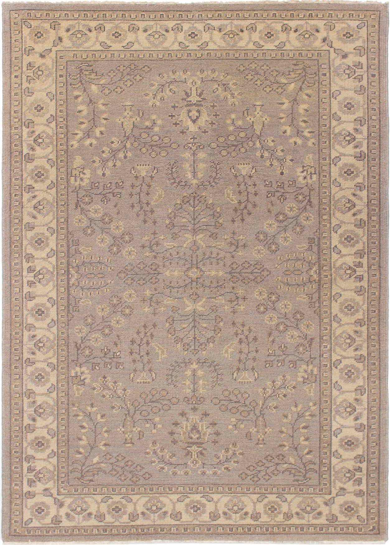 Hand-knotted Beaumont Grey Wool Rug 5'7" x 7'9" Size: 5'7" x 7'9"  