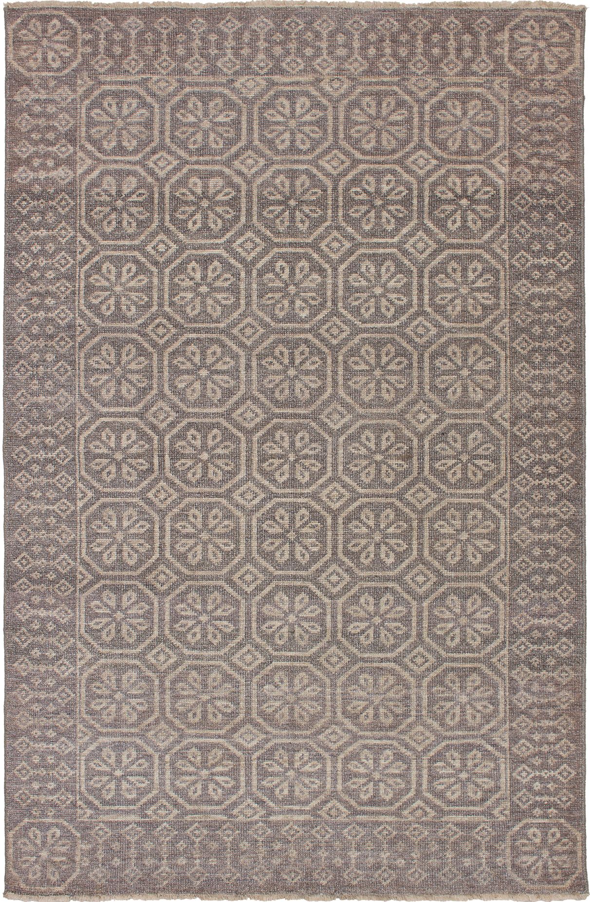 Hand-knotted Sierra Grey Wool Rug 5'7" x 7'8" Size: 5'7" x 7'8"  