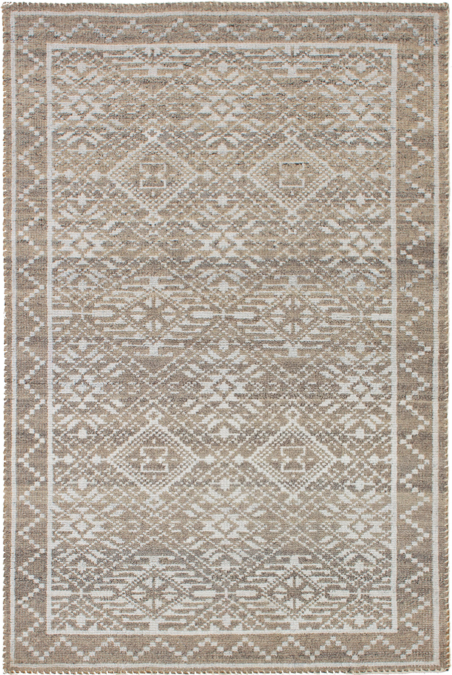 Hand-knotted Eternity Tan Wool Rug 4'0" x 6'0" Size: 4'0" x 6'0"  