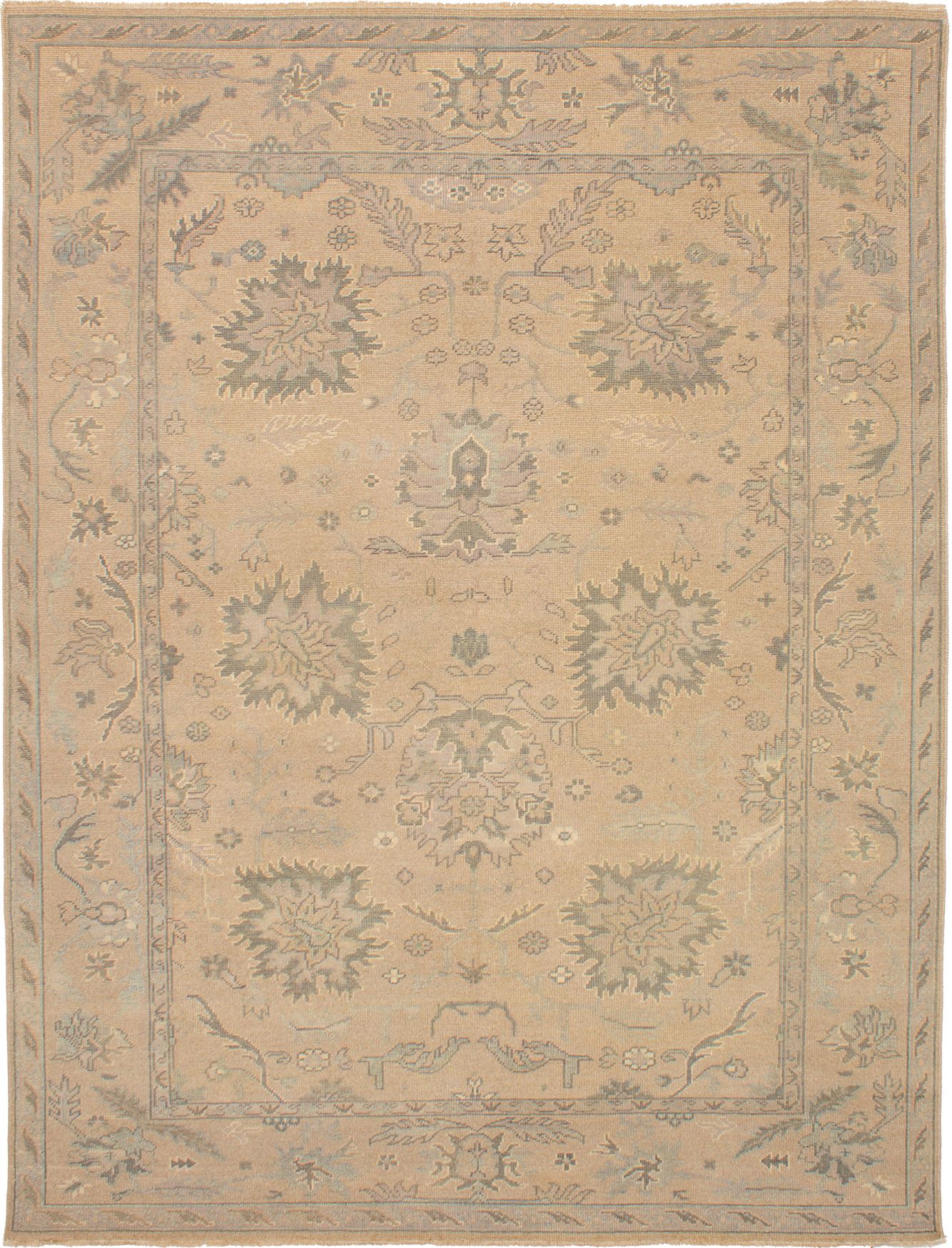 Hand-knotted Beaumont Tan Wool Rug 7'11" x 10'4" Size: 7'11" x 10'4"  