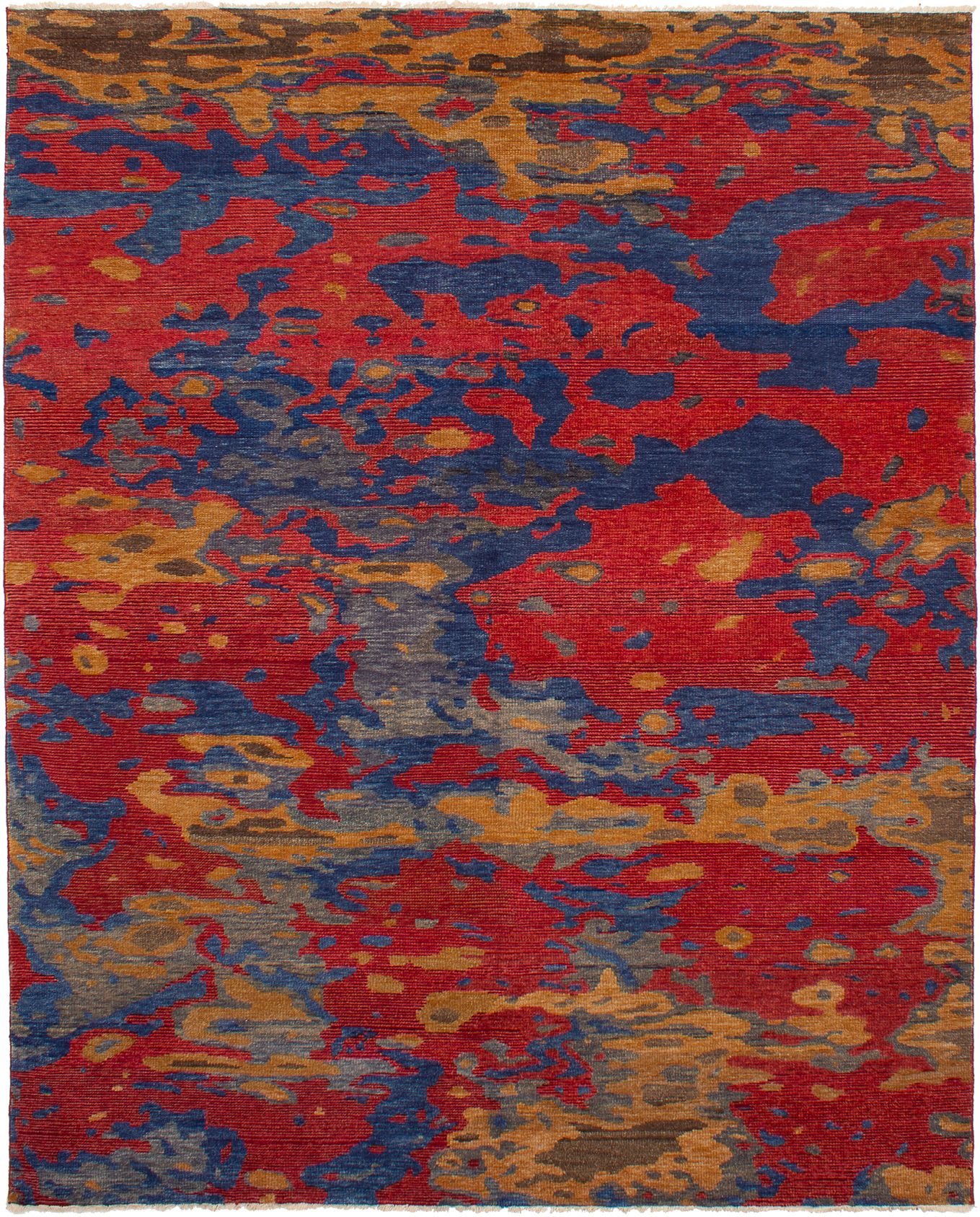 Hand-knotted Sierra Red Wool Rug 8'1" x 9'11" Size: 8'1" x 9'11"  