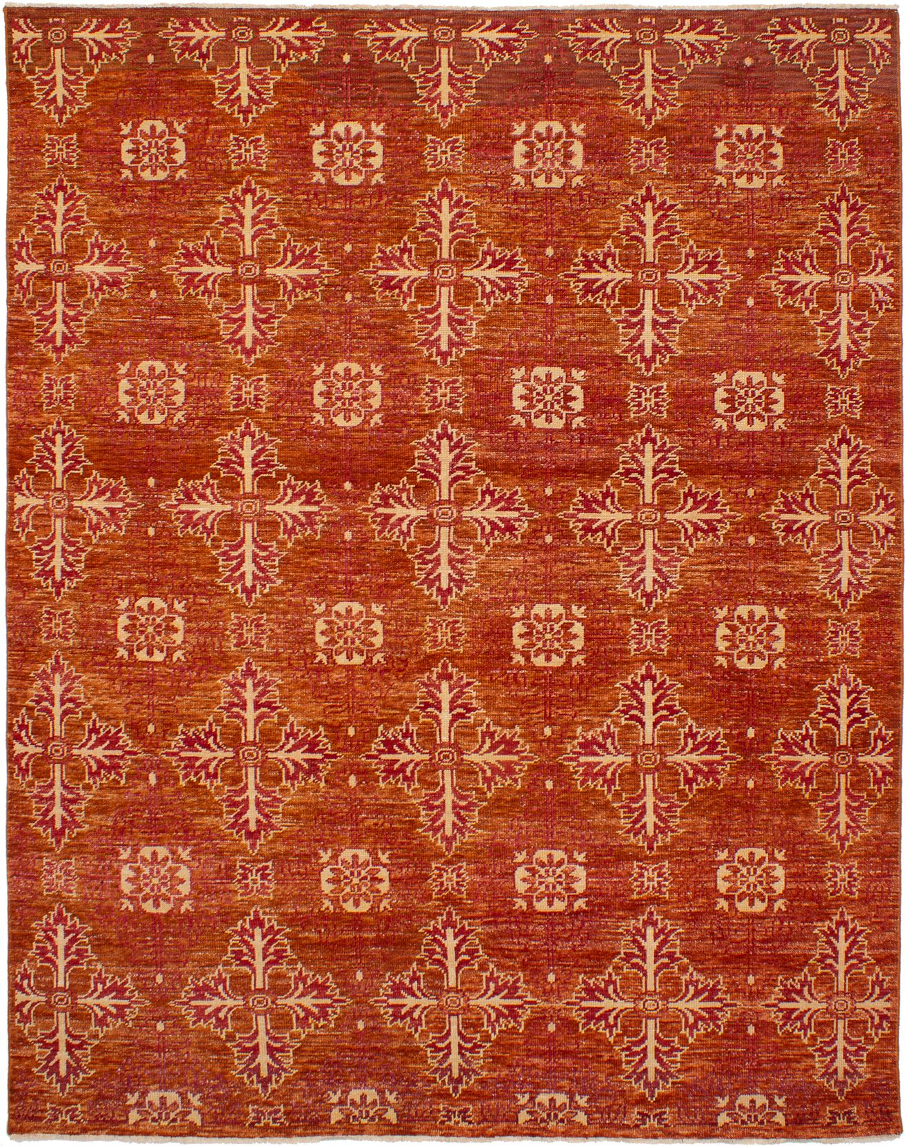 Hand-knotted Sierra Copper Wool Rug 7'9" x 9'10" Size: 7'9" x 9'10"  