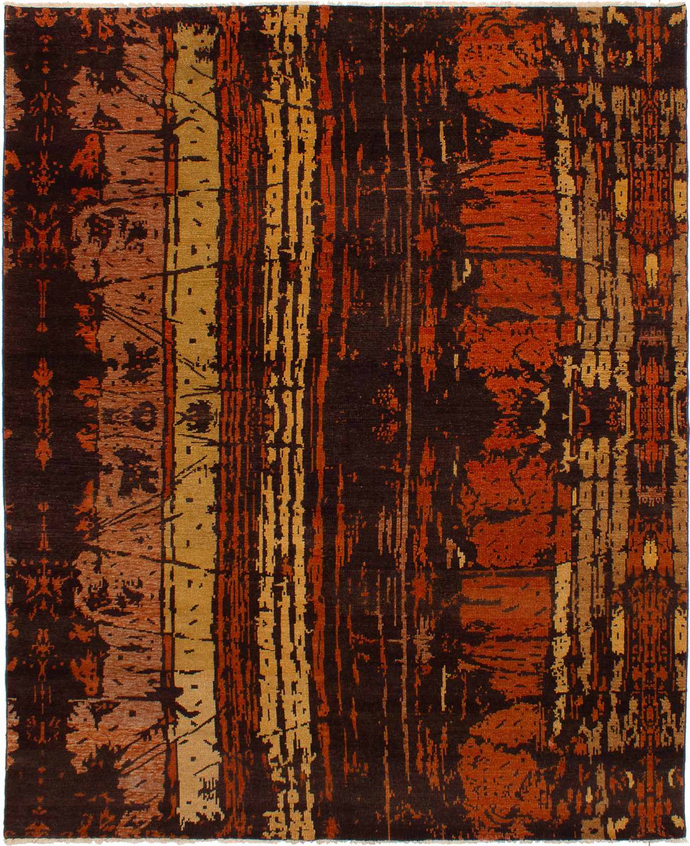 Hand-knotted Sierra Dark Brown Wool Rug 8'0" x 9'11" Size: 8'0" x 9'11"  
