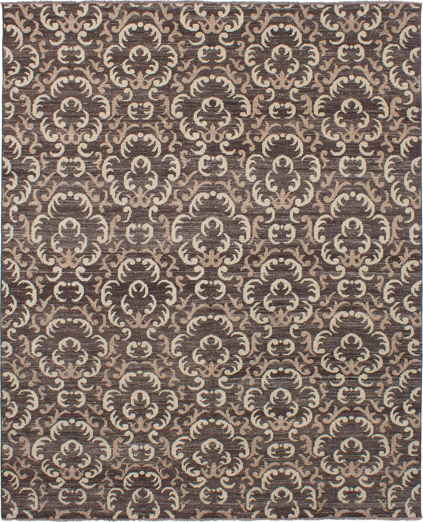 Hand-knotted Sierra Dark Grey Wool Rug 8'1" x 9'11" Size: 8'1" x 9'11"  