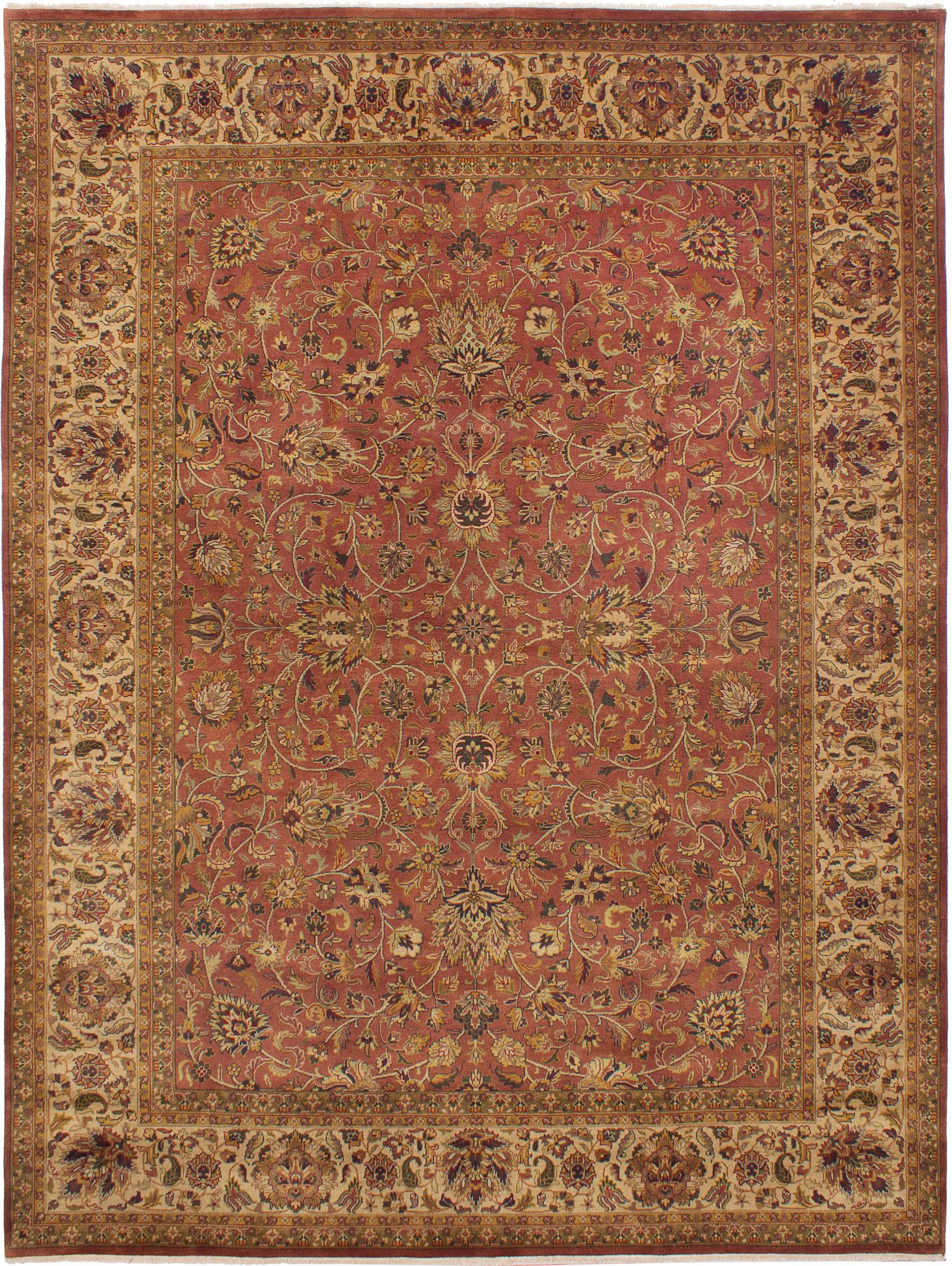 Hand-knotted Jamshidpour Brown Wool Rug 8'9" x 11'8" Size: 8'9" x 11'8"  