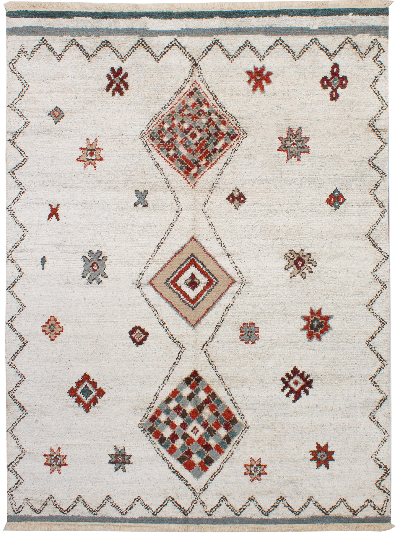 Hand-knotted Tangier Cream  Rug 7'9" x 10'4" Size: 7'9" x 10'4"  