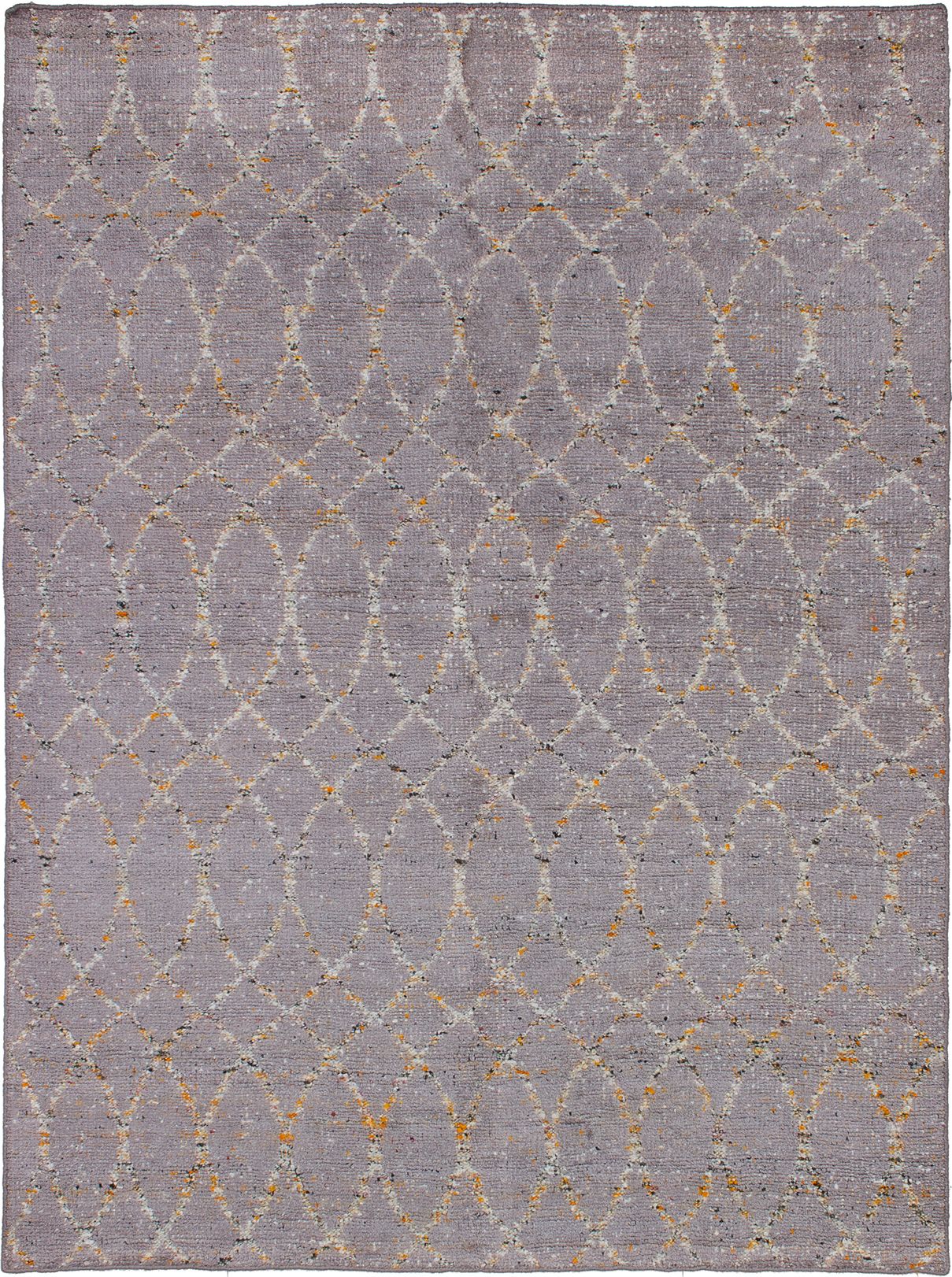 Hand-knotted Sari Silk Grey  Rug 5'4" x 7'2" Size: 5'4" x 7'2"  