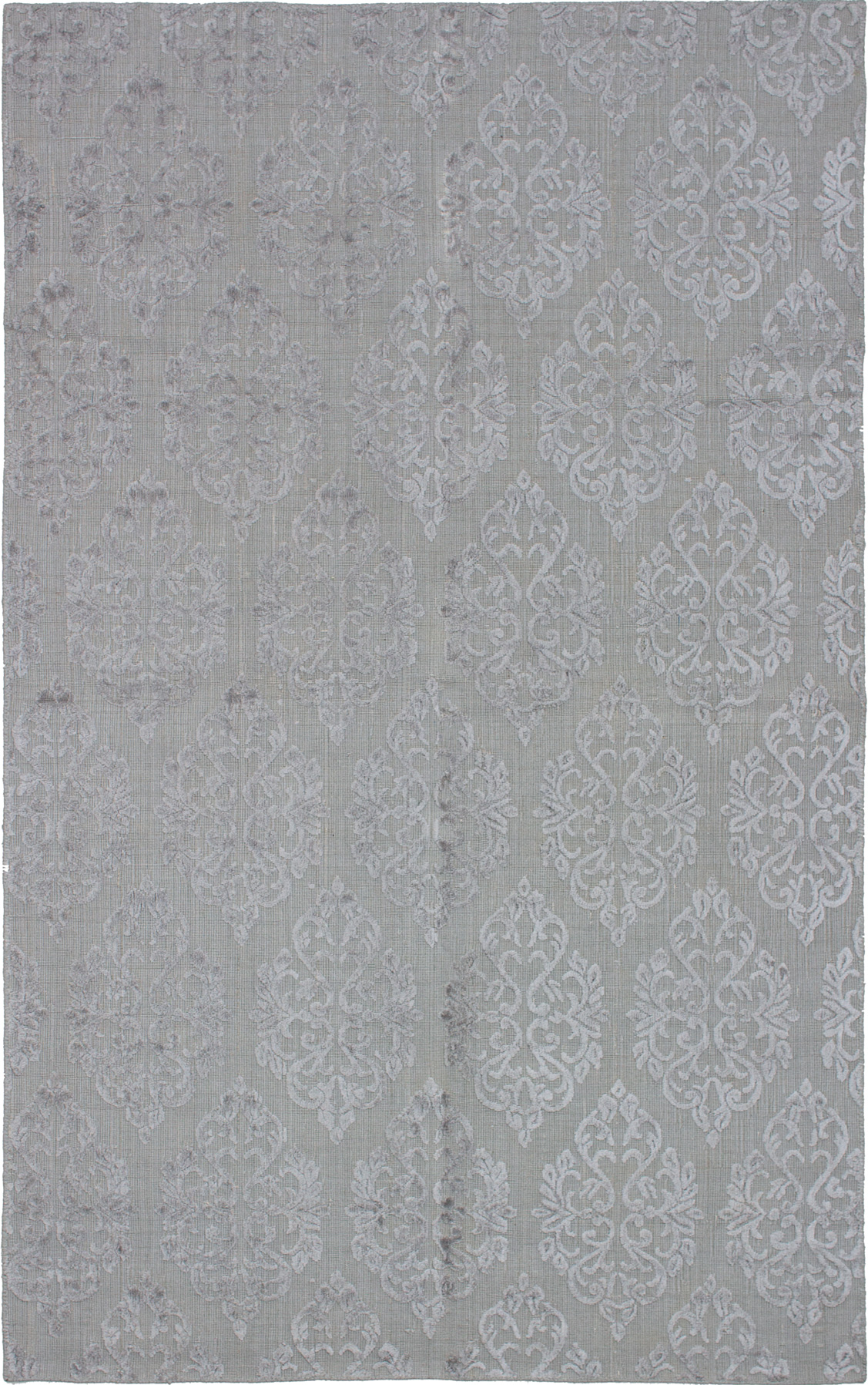 Hand-knotted Luribaft Gabbeh Riz Grey Silk Rug 5'0" x 8'0" Size: 5'0" x 8'0"  