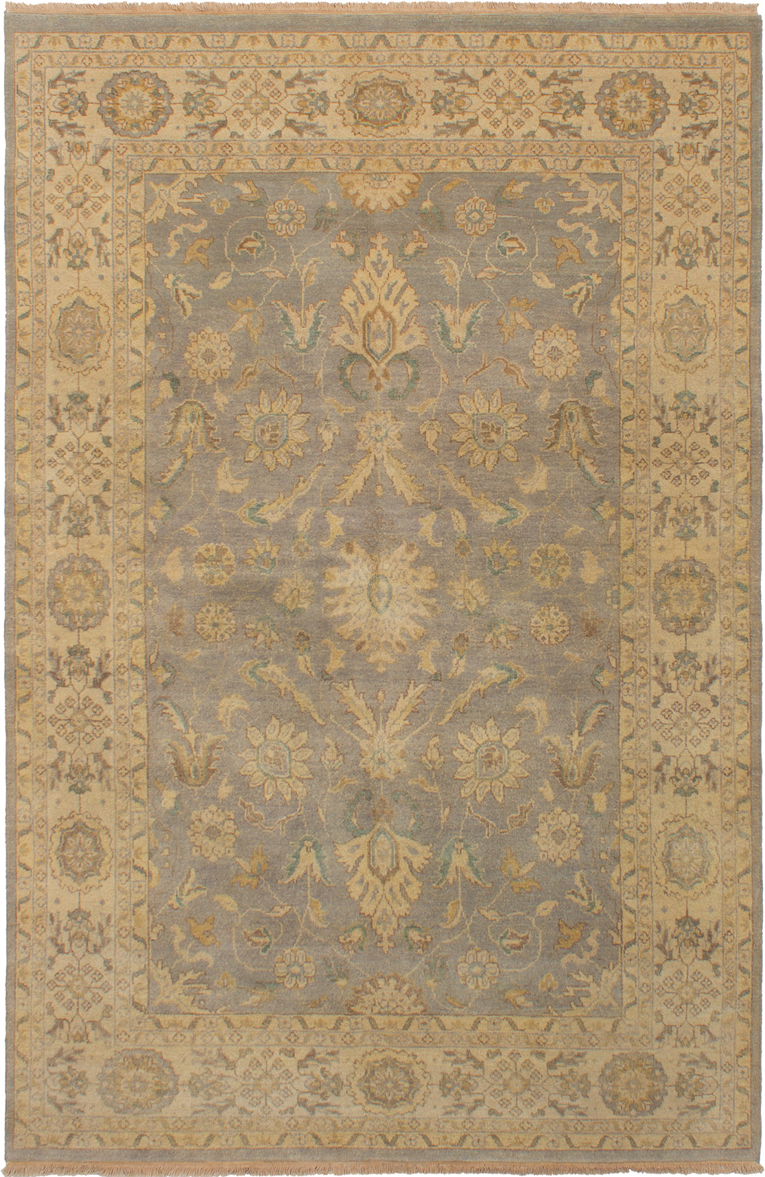 Hand-knotted Elysee Finest Ushak Grey Wool Rug 6'6" x 9'11" Size: 6'6" x 9'11"  