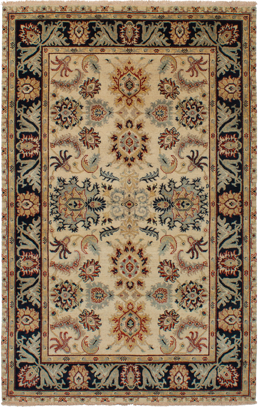 Hand-knotted Serapi Heritage Cream Wool Rug 6'0" x 9'4" Size: 6'0" x 9'4"  