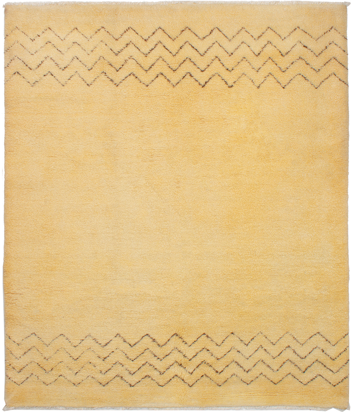 Hand-knotted Royal Maroc Cream Wool Rug 8'1" x 9'6" Size: 8'1" x 9'6"  