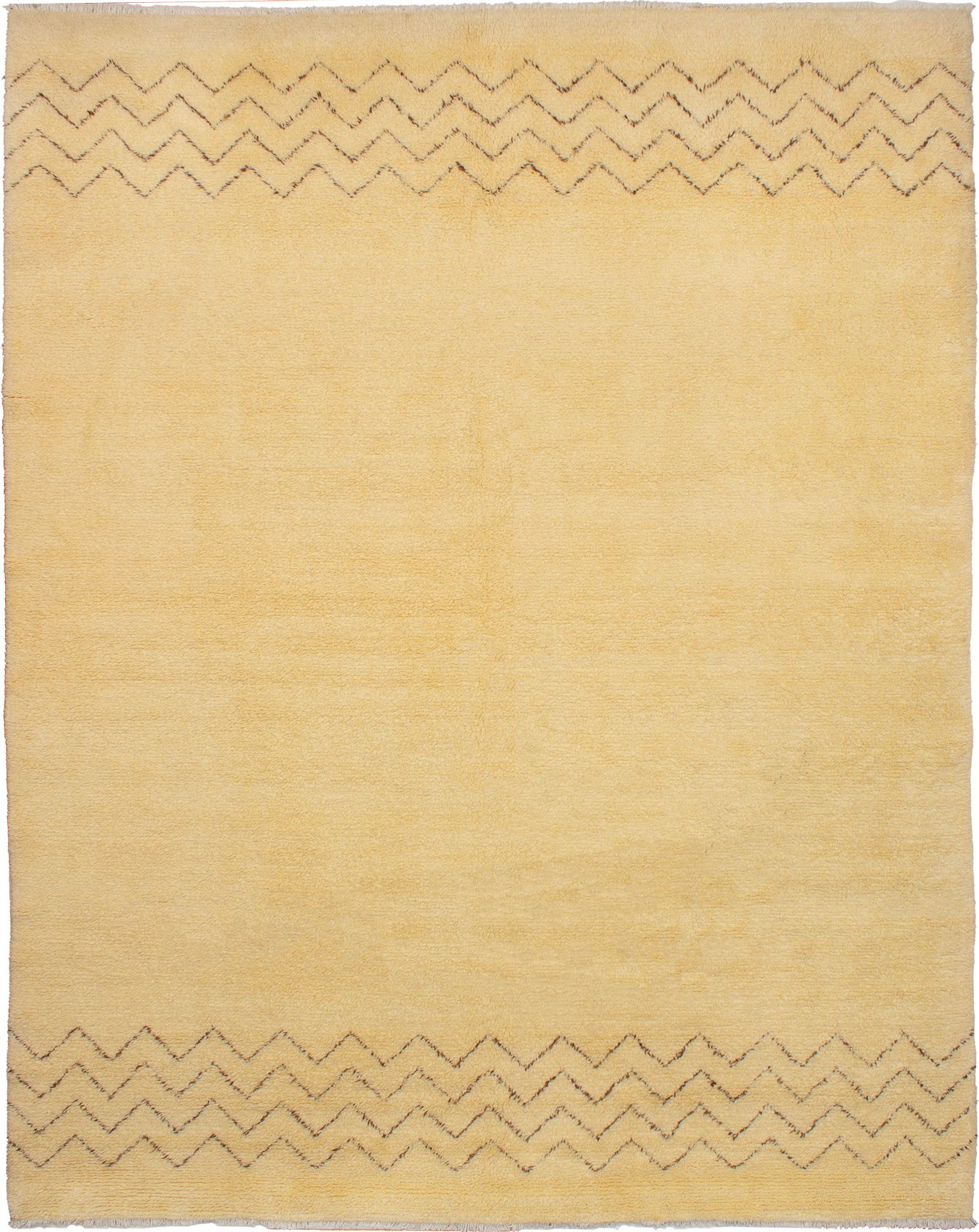 Hand-knotted Royal Maroc Cream Wool Rug 9'4" x 11'10" Size: 9'4" x 11'10"  