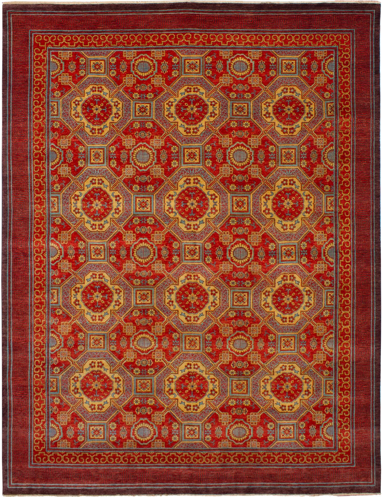 Hand-knotted Jules Serapi Red Wool Rug 9'1" x 11'10" Size: 9'1" x 11'10"  