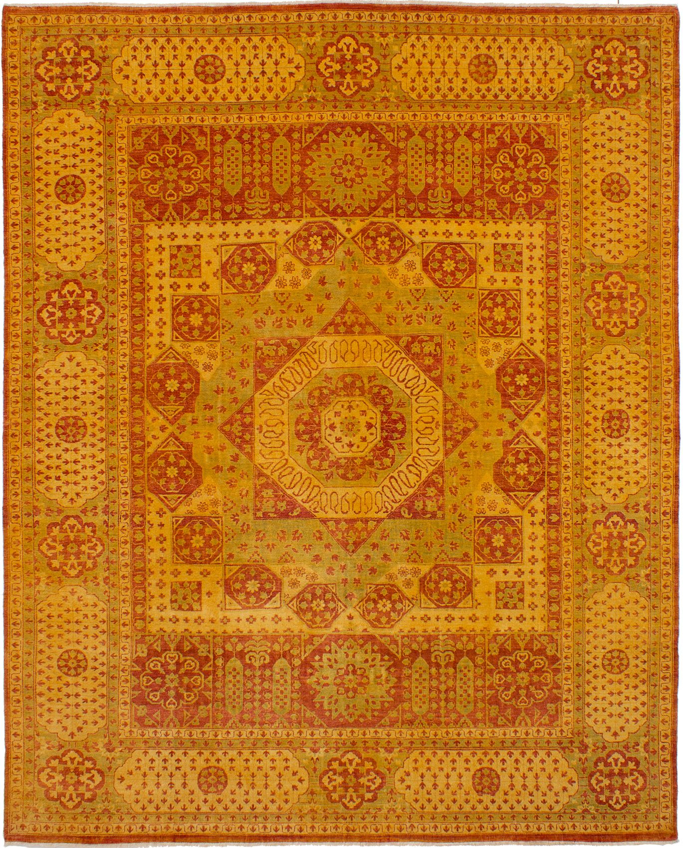 Hand-knotted Jamshidpour Dark Copper Wool Rug 8'1" x 10'1" Size: 8'1" x 10'1"  