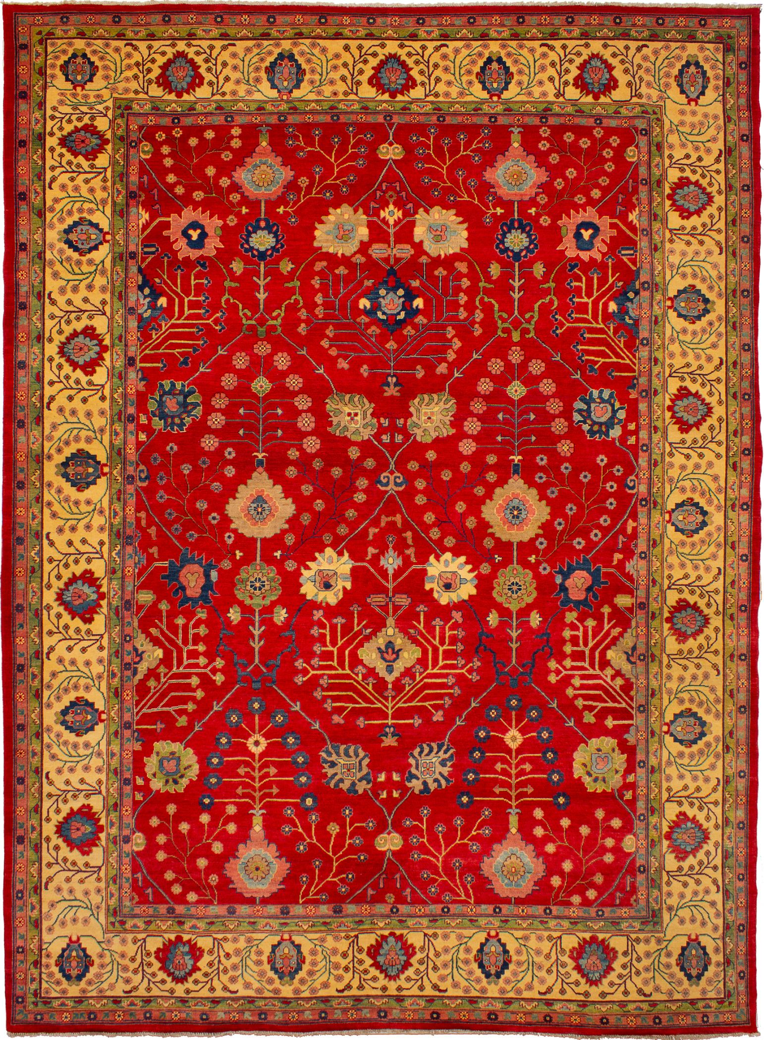 Hand-knotted Finest Gazni Red Wool Rug 10'2" x 13'8" Size: 10'2" x 13'8"  