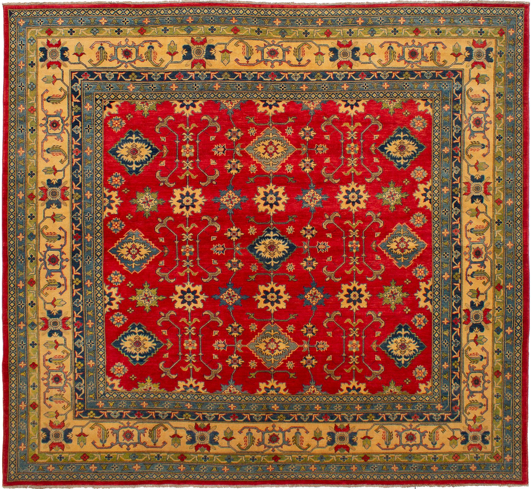 Hand-knotted Finest Gazni Red Wool Rug 10'5" x 9'4" Size: 10'5" x 9'4"  