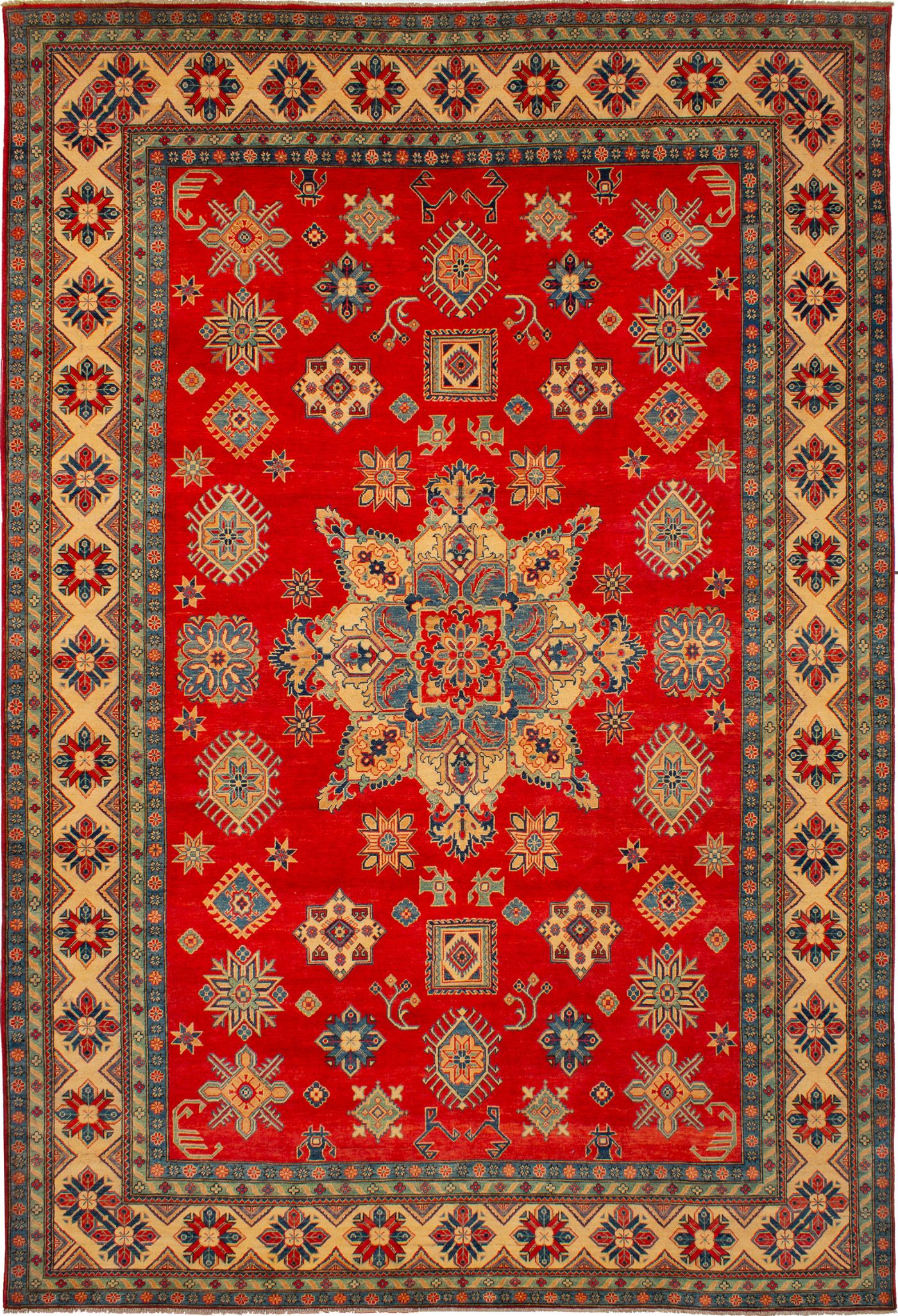 Hand-knotted Finest Gazni Red Wool Rug 9'9" x 14'5" Size: 9'9" x 14'5"  