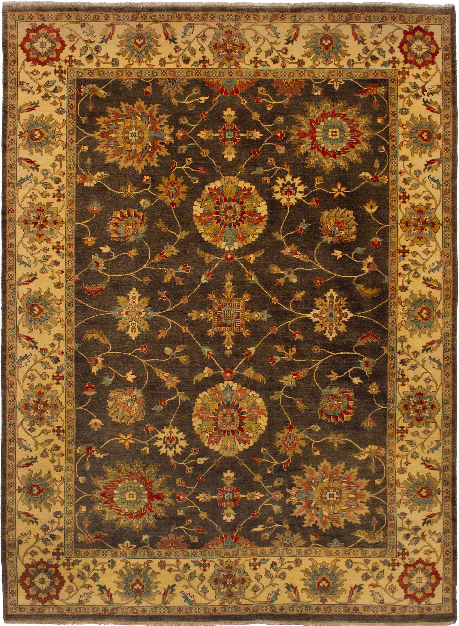 Hand-knotted Jamshidpour Dark Grey Wool Rug 8'0" x 10'11" Size: 8'0" x 10'11"  