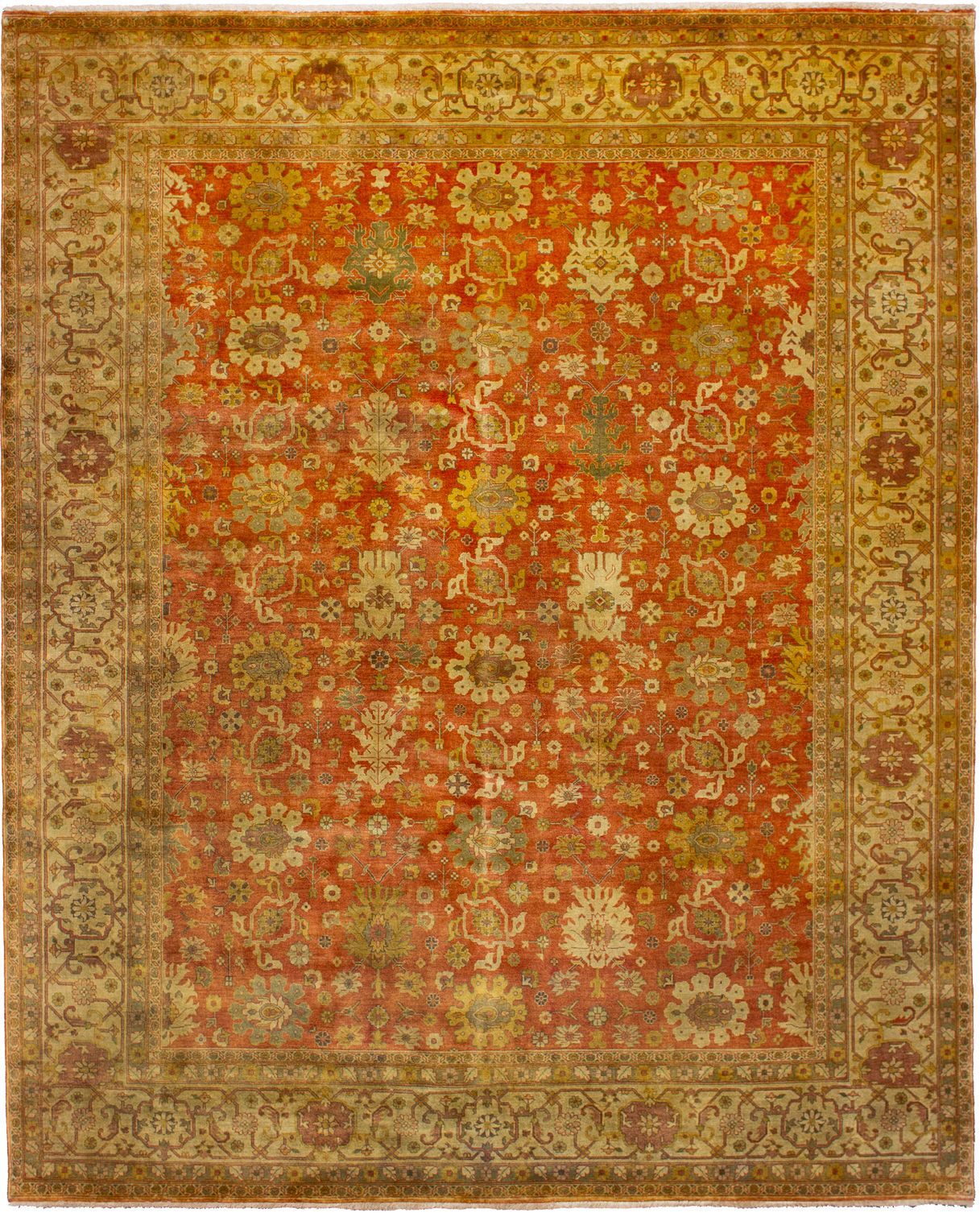 Hand-knotted Jamshidpour Dark Copper Wool Rug 8'0" x 9'9" Size: 8'0" x 9'9"  