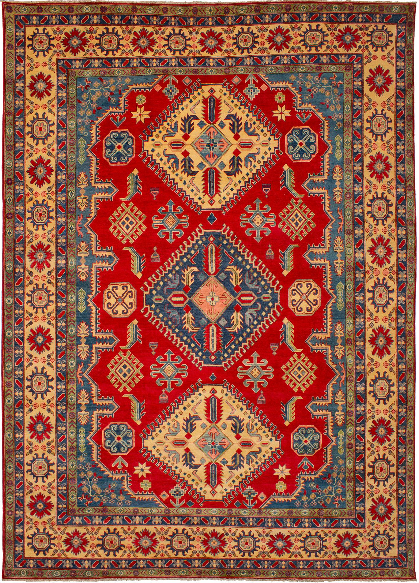 Hand-knotted Finest Gazni Red Wool Rug 13'11" x 10'1" Size: 13'11" x 10'1"  