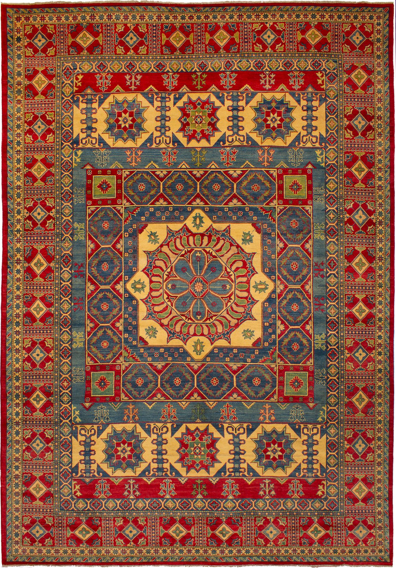 Hand-knotted Finest Gazni Red Wool Rug 9'11" x 14'3" Size: 9'11" x 14'3"  