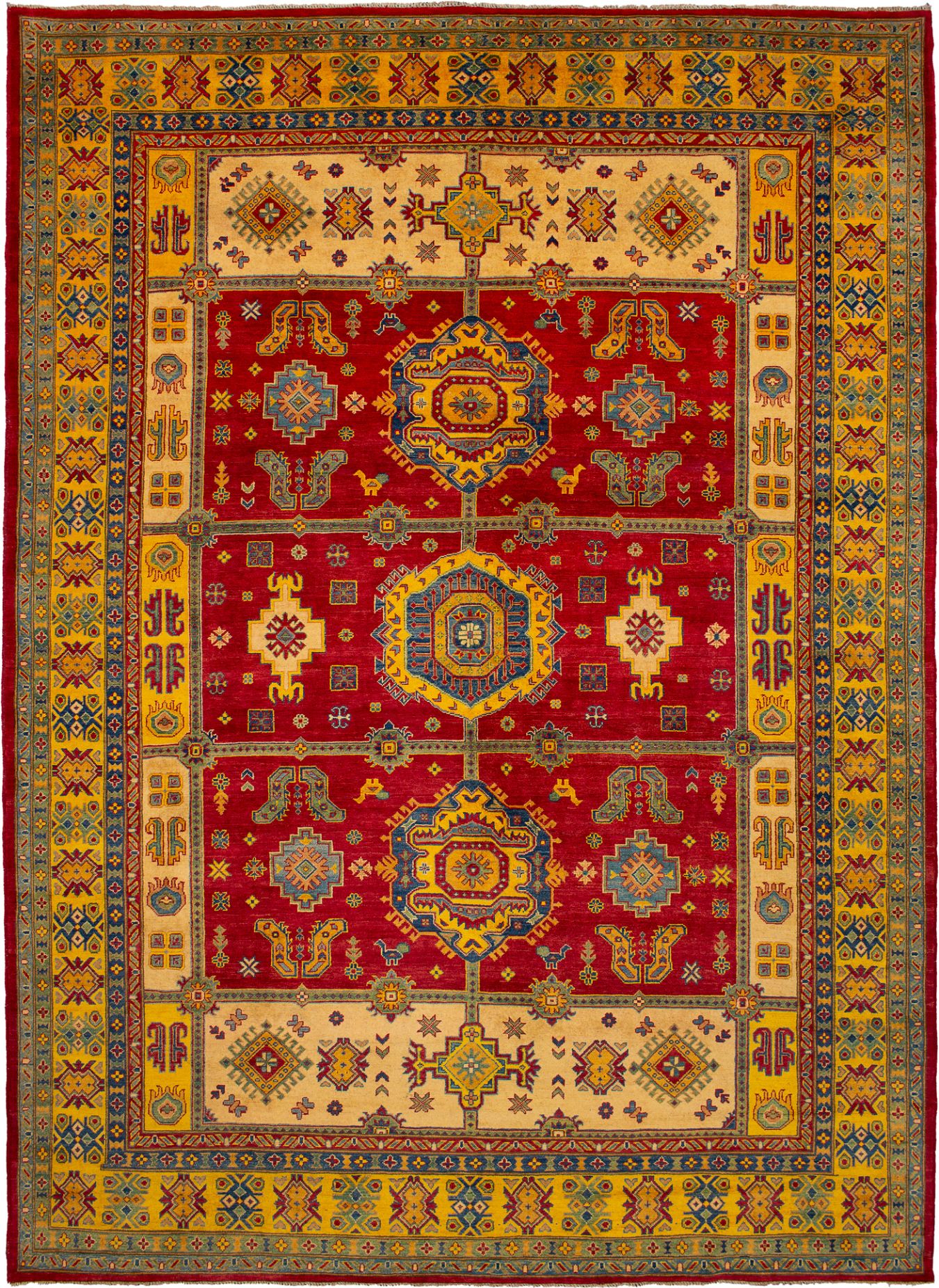 Hand-knotted Finest Gazni Red Wool Rug 9'2" x 12'0" Size: 9'2" x 12'0"  