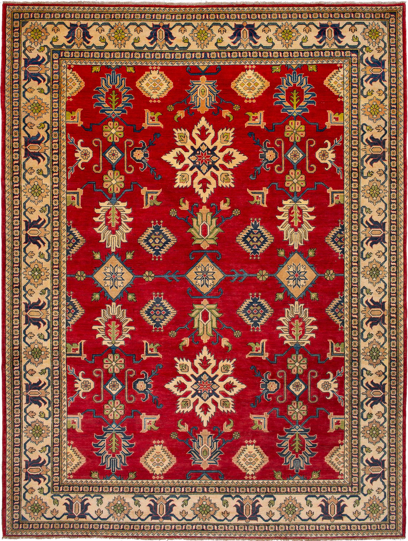 Hand-knotted Finest Gazni Red Wool Rug 8'11" x 11'11"  Size: 8'11" x 11'11"  