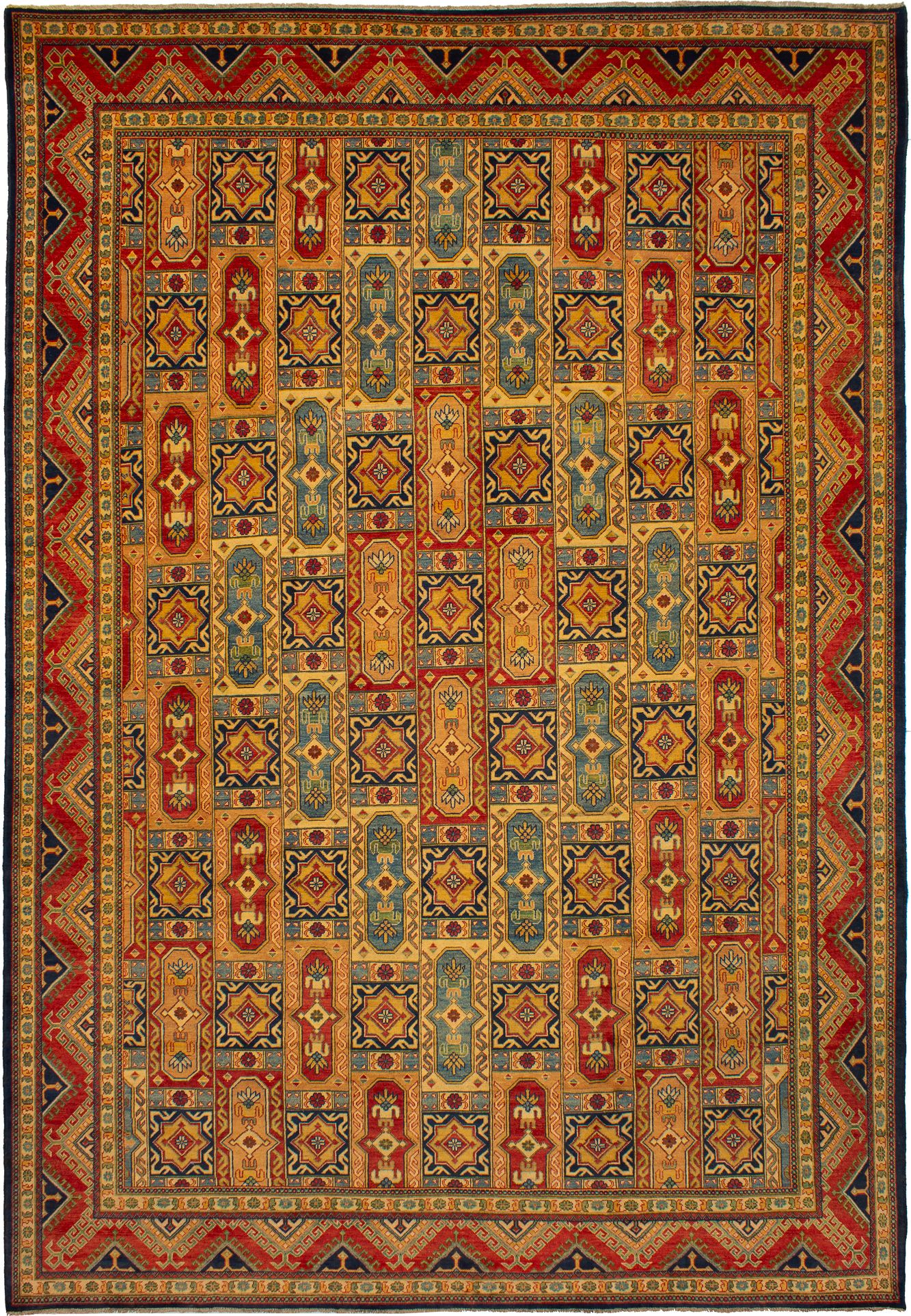 Hand-knotted Finest Gazni Red Wool Rug 9'7" x 14'0" Size: 9'7" x 14'0"  