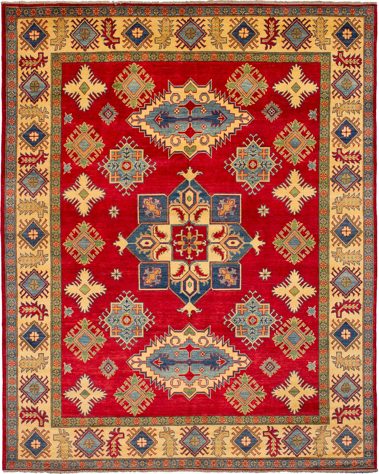 Hand-knotted Finest Gazni Red Wool Rug 7'10" x 9'10"  Size: 7'10" x 9'10"  