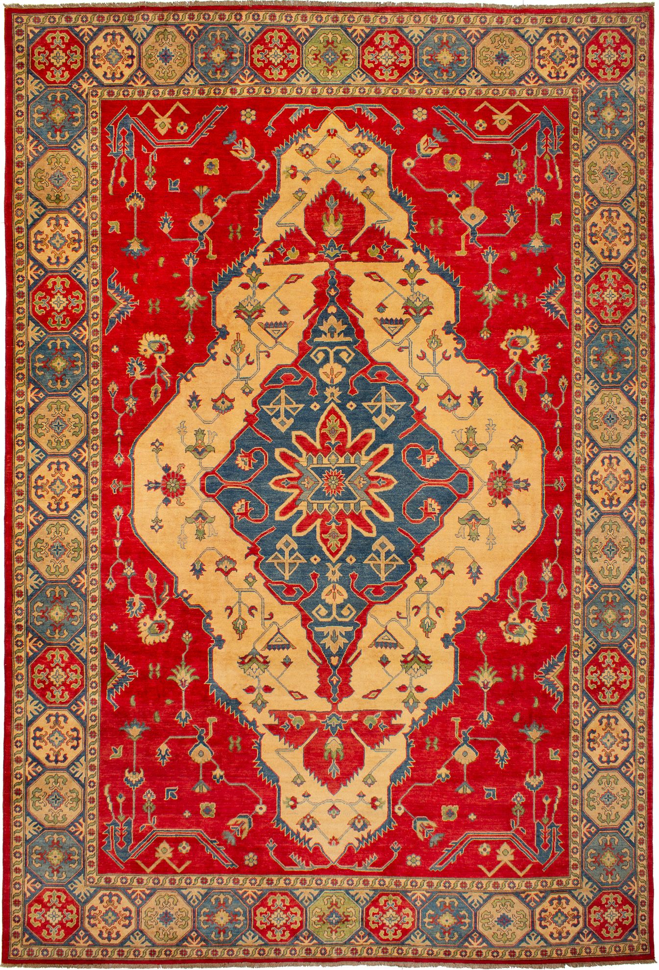 Hand-knotted Finest Gazni Red Wool Rug 9'10" x 14'5" Size: 9'10" x 14'5"  