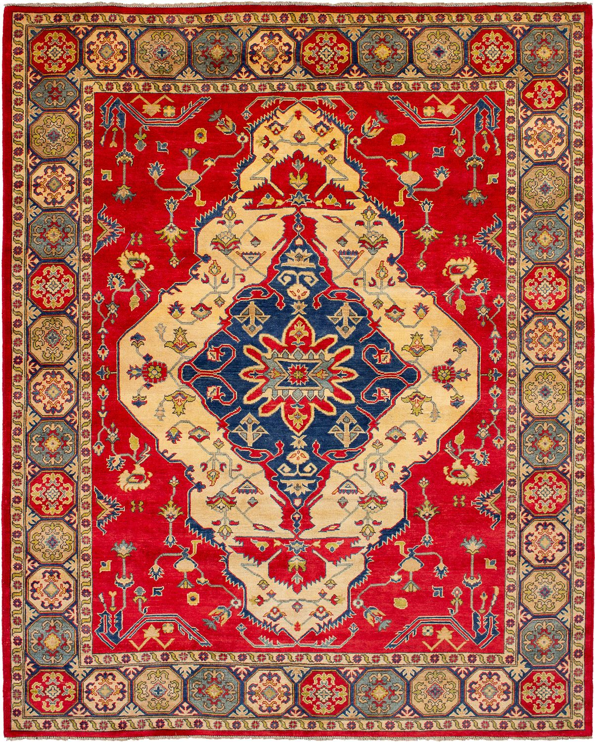 Hand-knotted Finest Gazni Red Wool Rug 7'10" x 9'9"  Size: 7'10" x 9'9"  