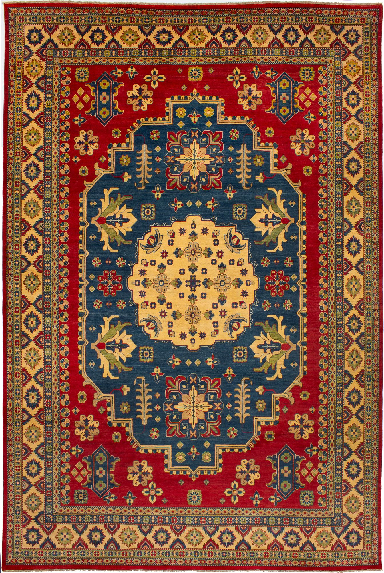 Hand-knotted Finest Gazni Red Wool Rug 10'0" x 14'8"  Size: 10'0" x 14'8"  