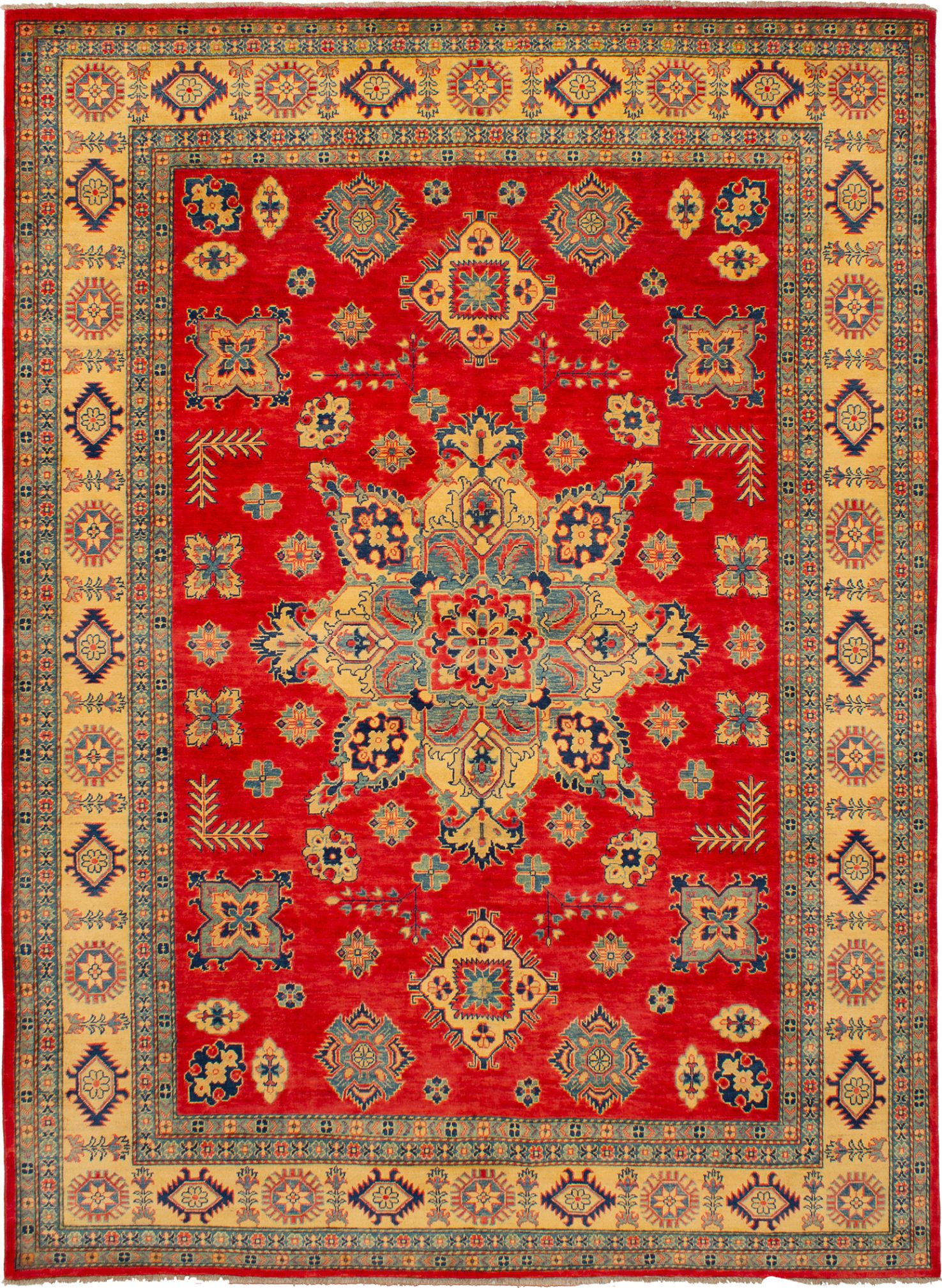 Hand-knotted Finest Gazni , Red Wool Rug 8'10" x 12'3" Size: 8'10" x 12'3"  