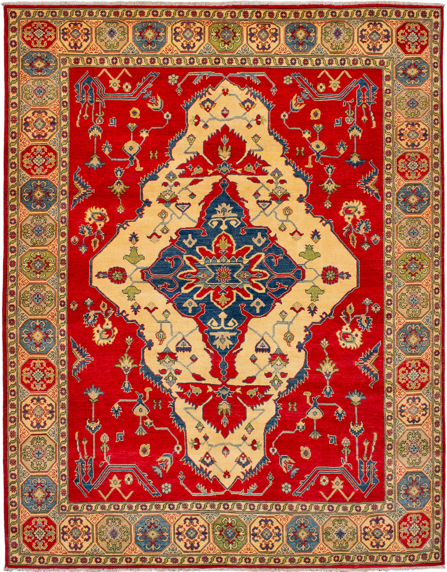 Hand-knotted Finest Gazni Red Wool Rug 8'0" x 10'2" Size: 8'0" x 10'2"  