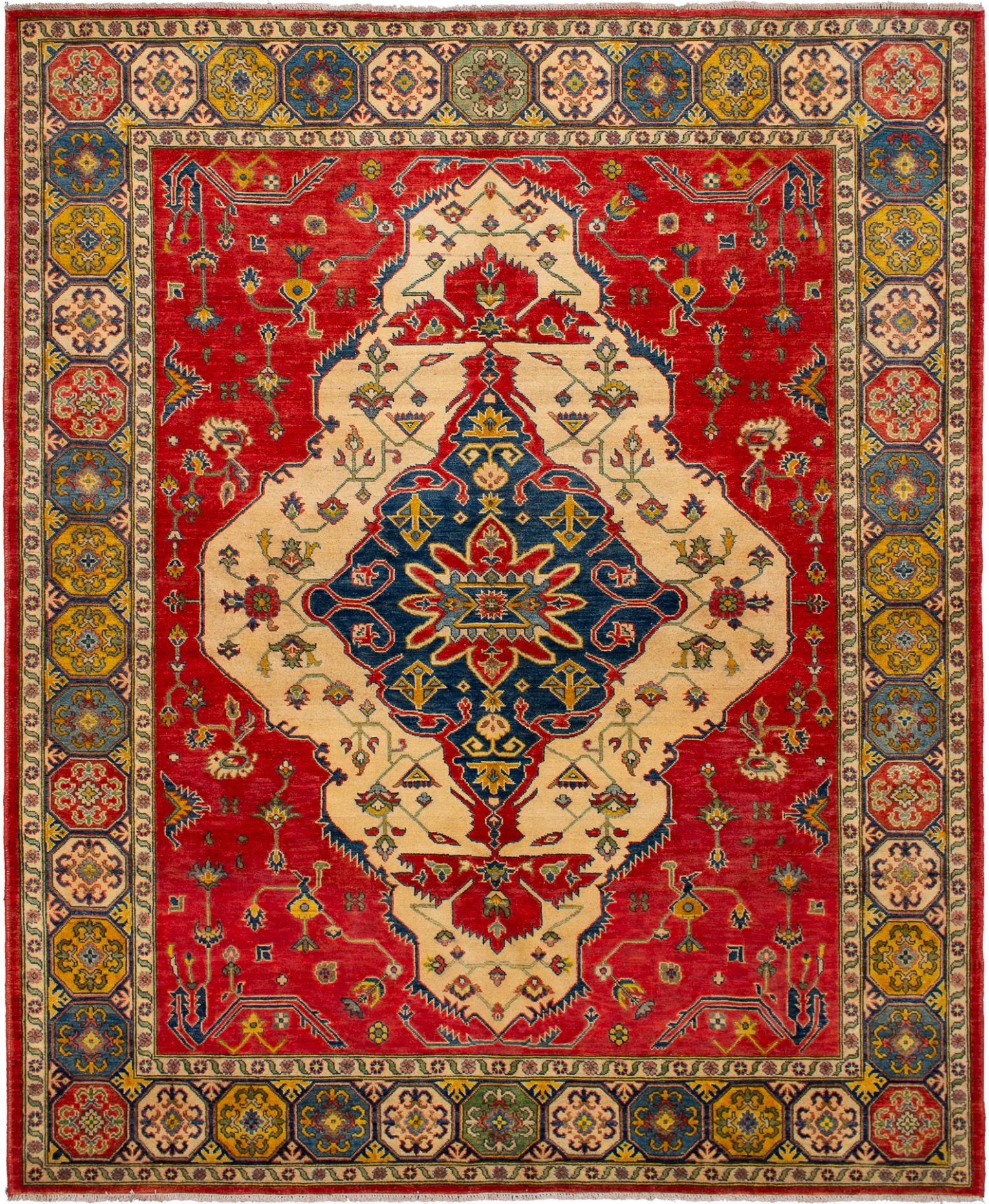 Hand-knotted Finest Gazni Red Wool Rug 8'1" x 9'9"  Size: 8'1" x 9'9"  