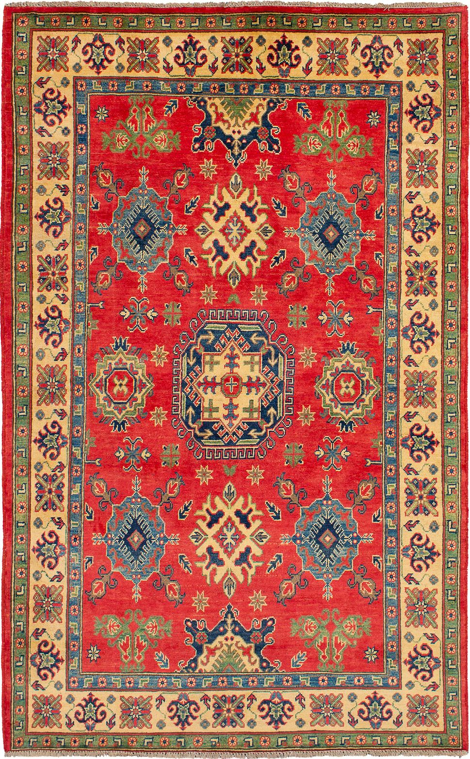 Hand-knotted Finest Gazni Red Wool Rug 5'0" x 7'11" Size: 5'0" x 7'11"  