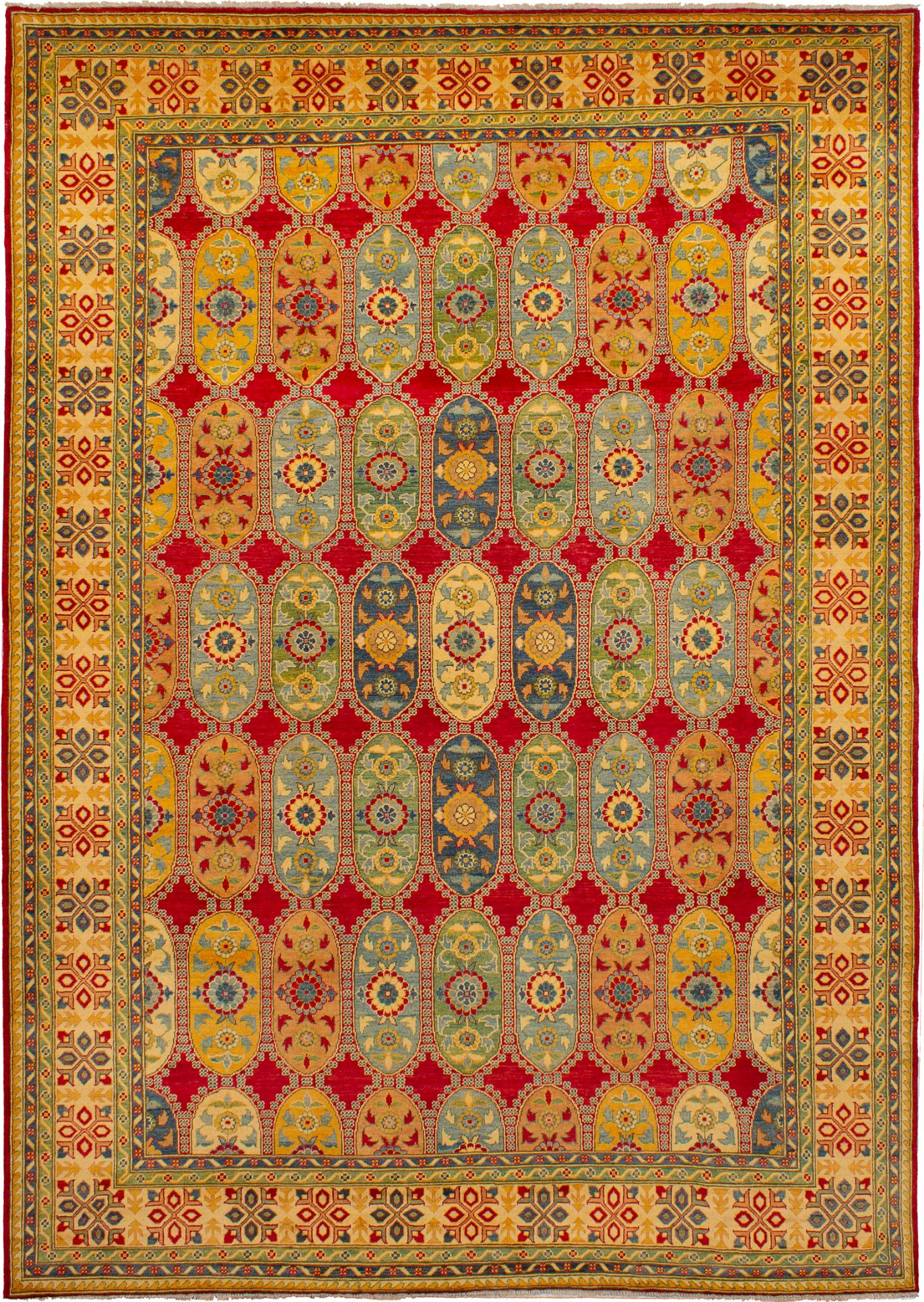 Hand-knotted Finest Gazni Red Wool Rug 8'11" x 12'6" Size: 8'11" x 12'6"  