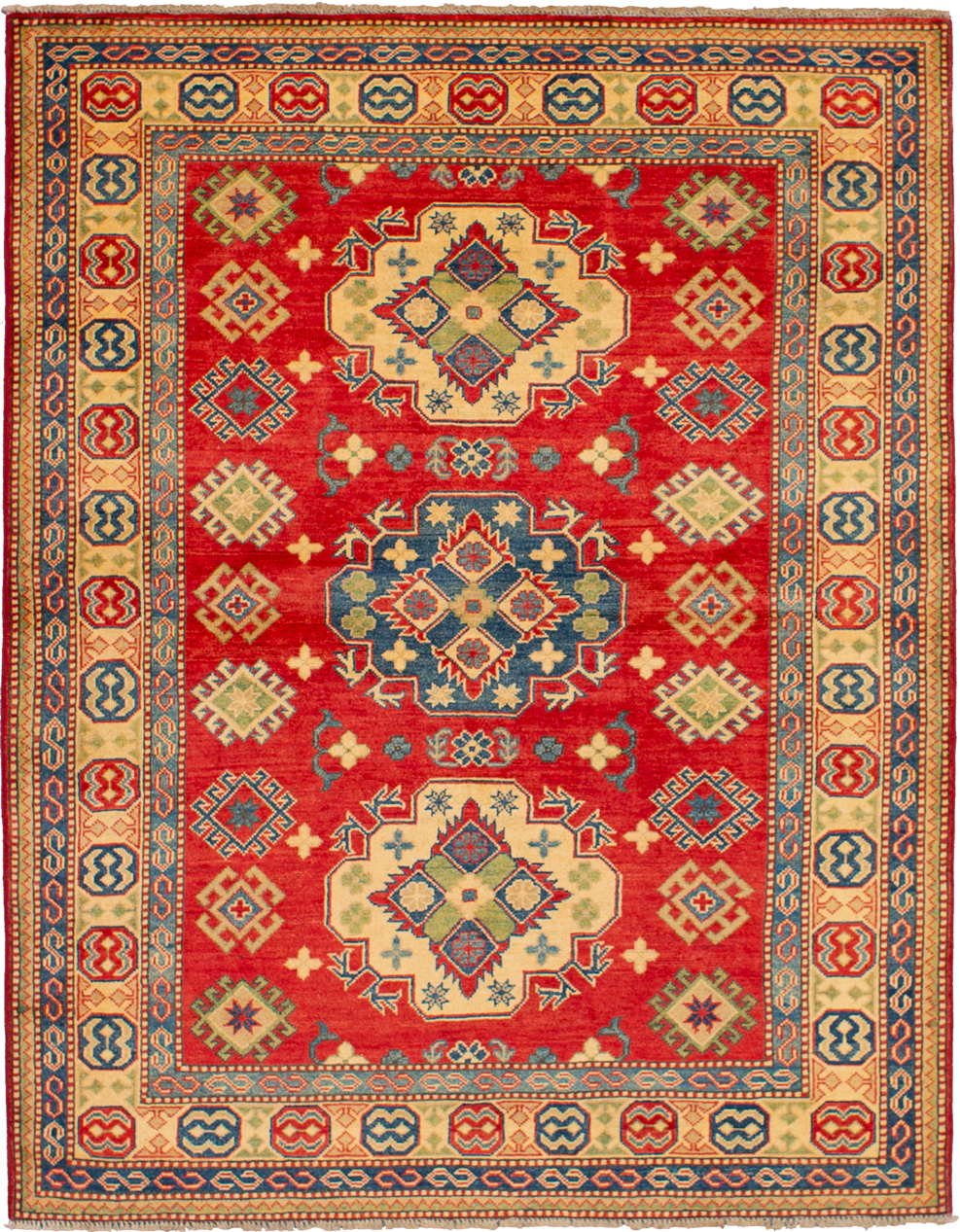 Hand-knotted Finest Gazni Red Wool Rug 5'0" x 6'4" Size: 5'0" x 6'4"  