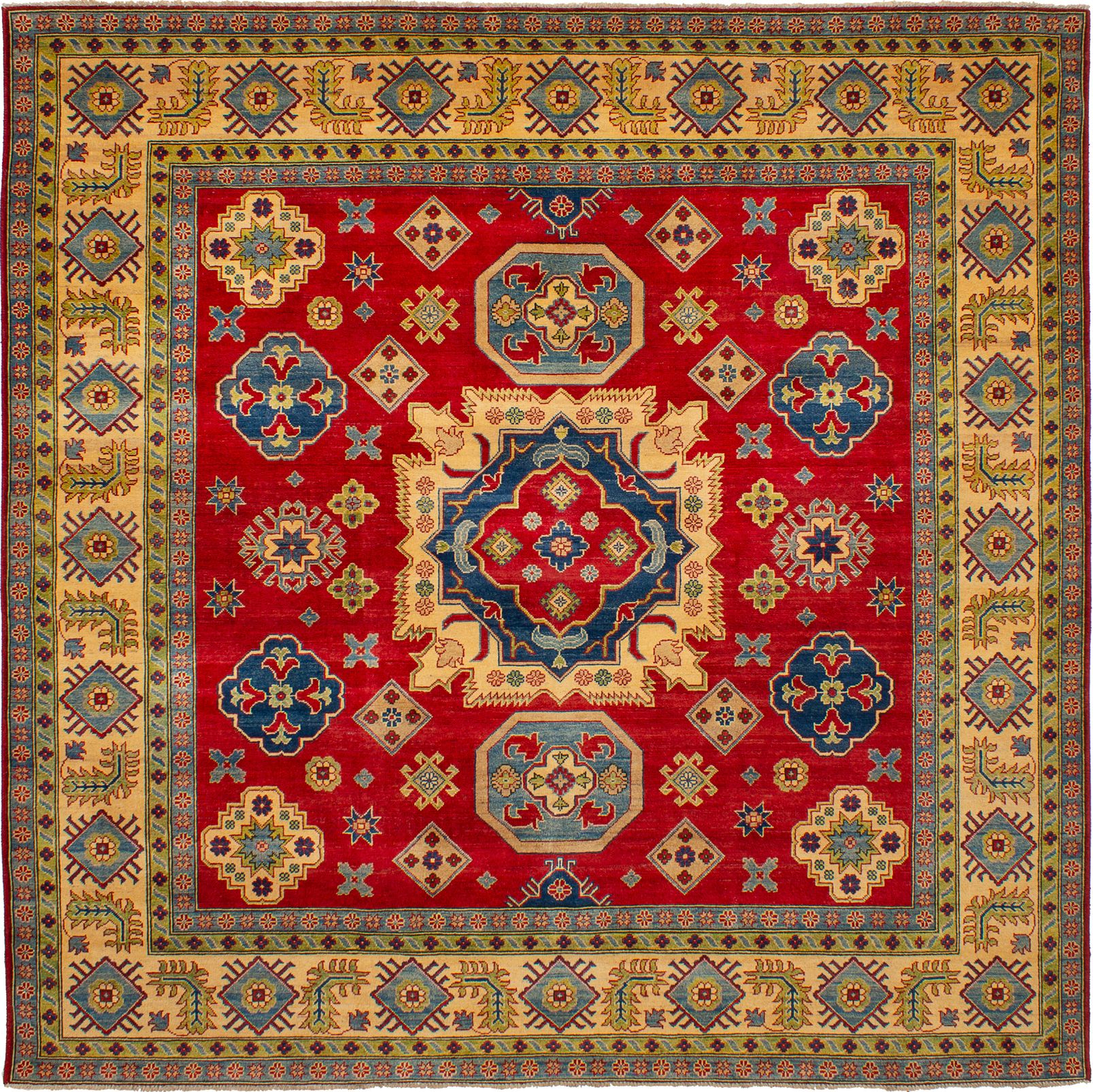 Hand-knotted Finest Gazni Red Wool Rug 9'4" x 9'2" Size: 9'4" x 9'2"  