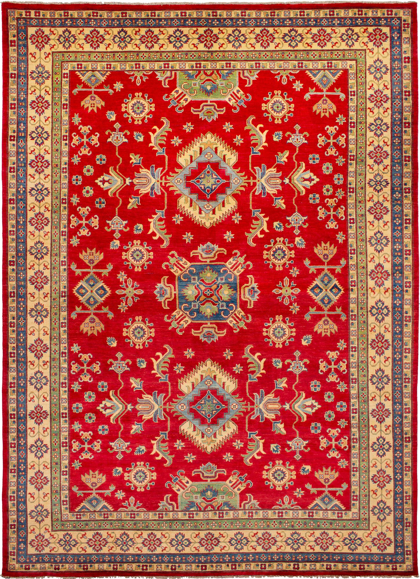 Hand-knotted Finest Gazni Red Wool Rug 8'7" x 12'0" Size: 8'7" x 12'0"  