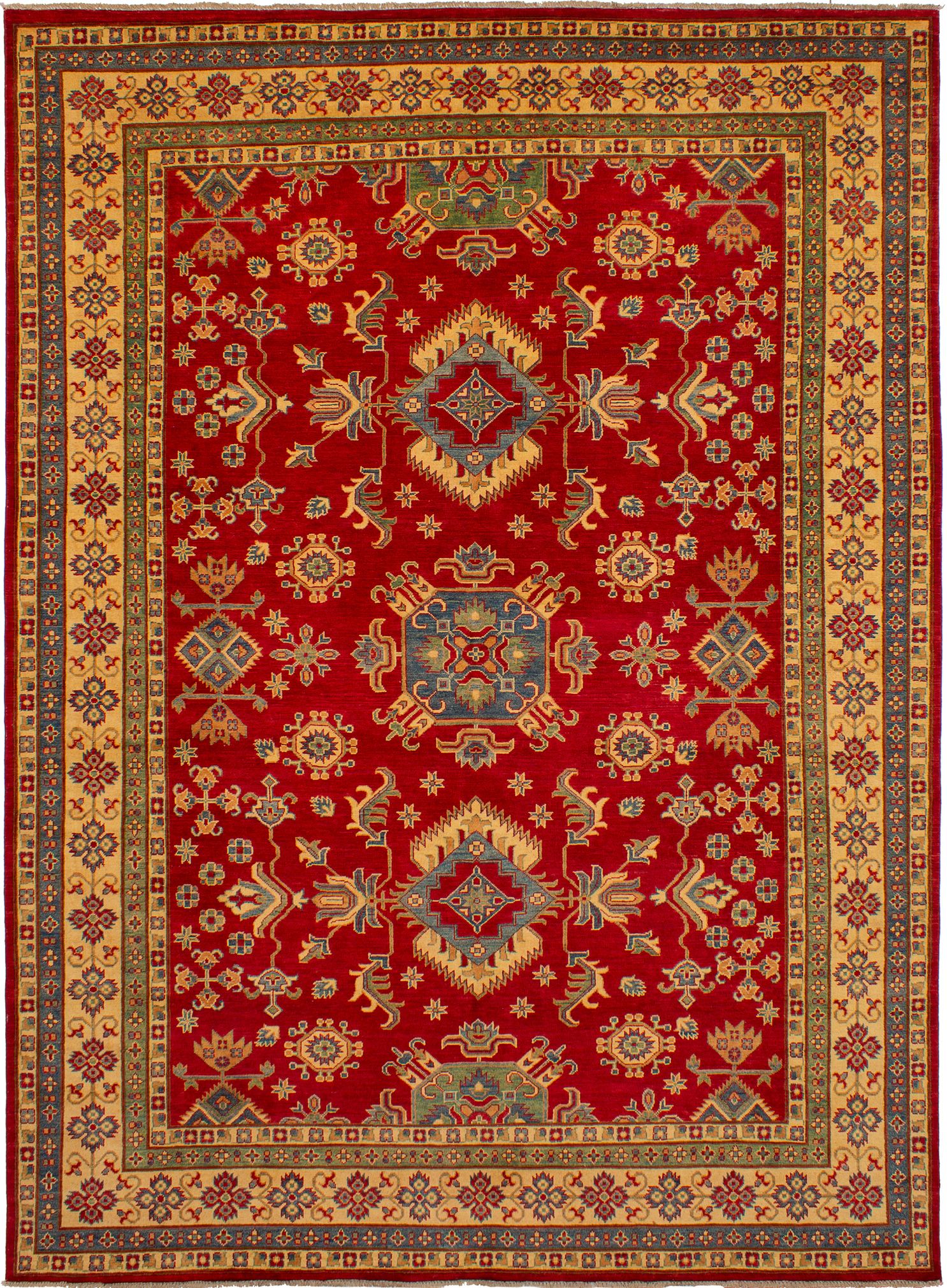 Hand-knotted Finest Gazni Red Wool Rug 8'6" x 11'8" Size: 8'6" x 11'8"  