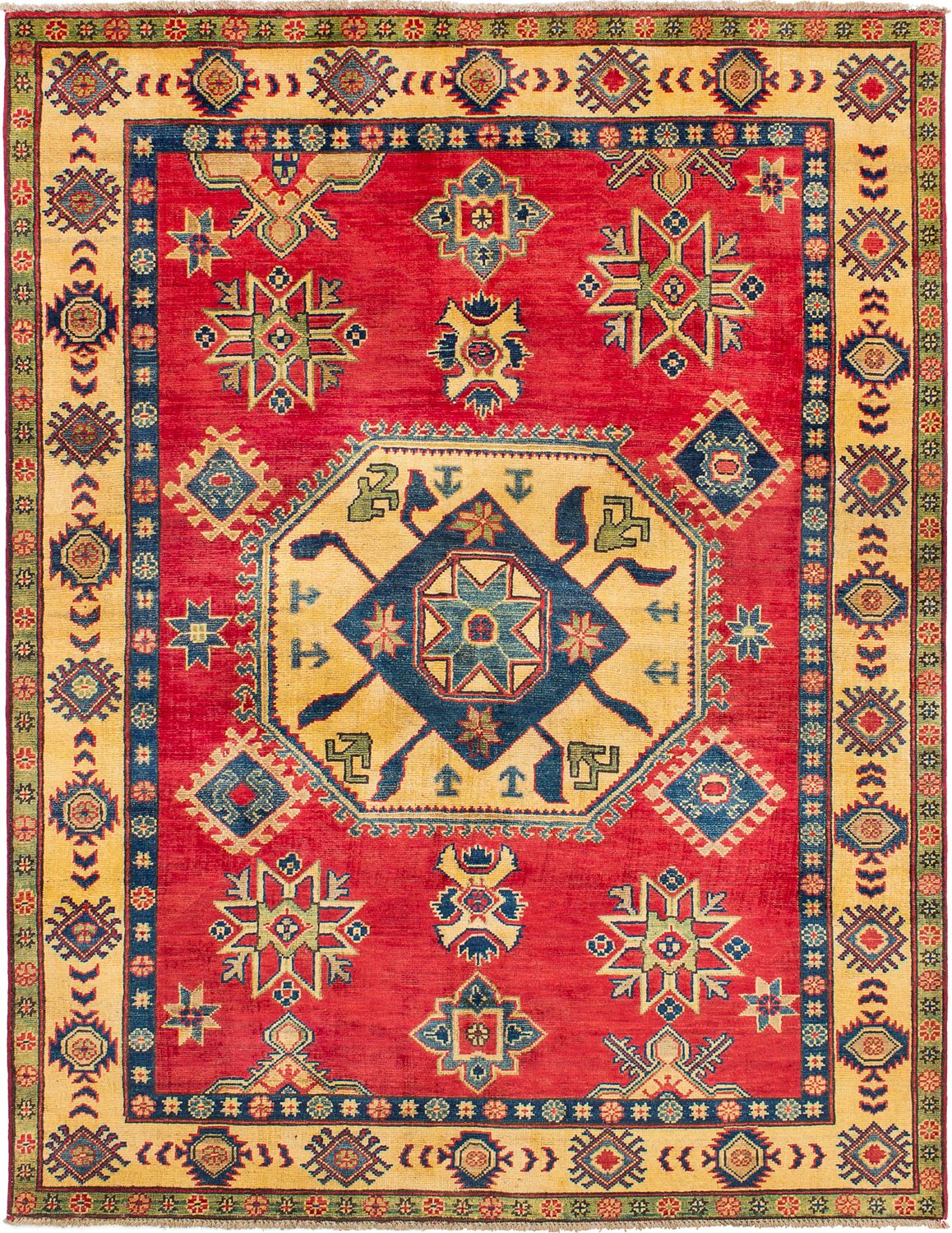 Hand-knotted Finest Gazni Red Wool Rug 5'0" x 6'5" Size: 5'0" x 6'5"  
