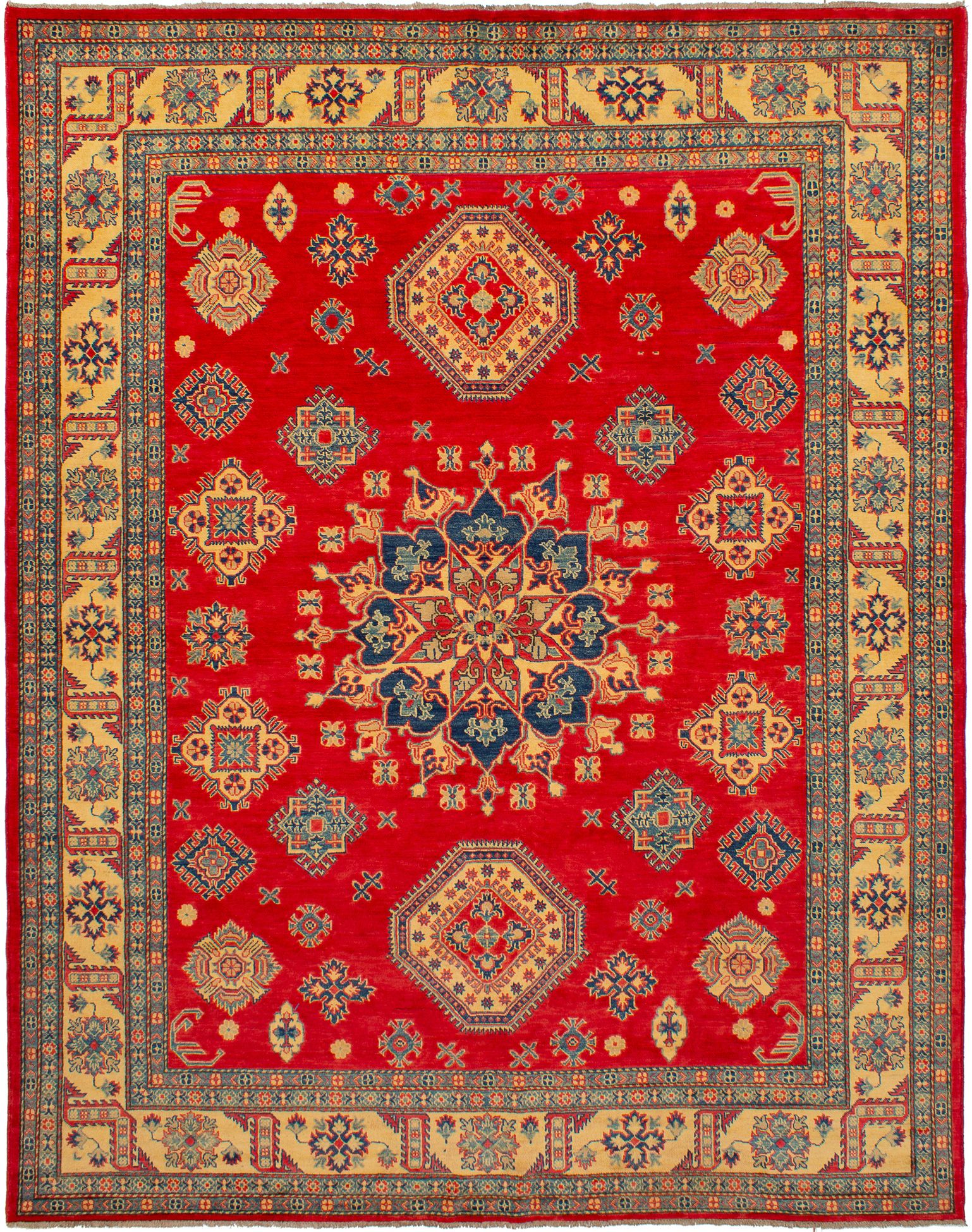 Hand-knotted Finest Gazni Red Wool Rug 9'0" x 11'6" Size: 9'0" x 11'6"  