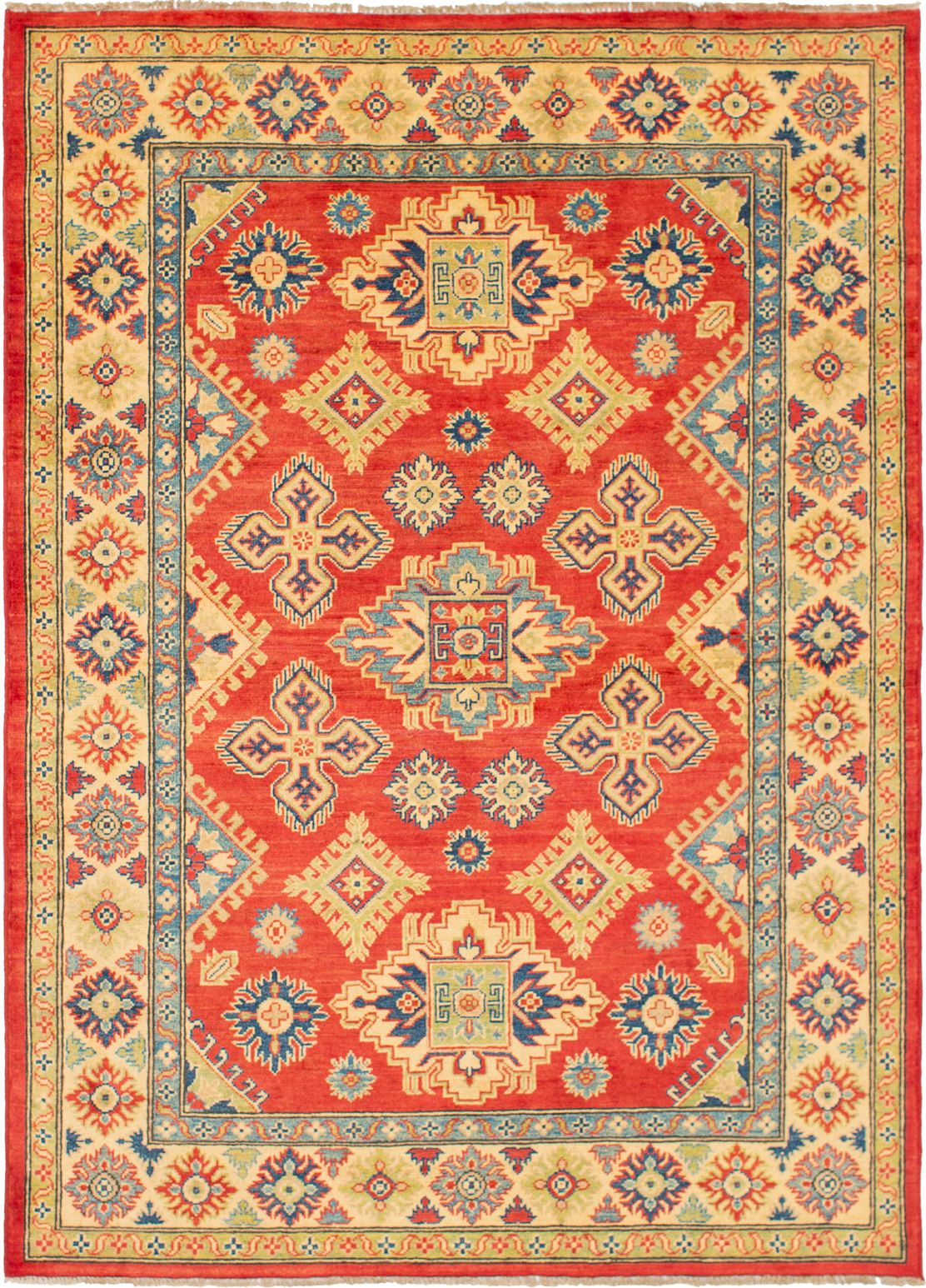 Hand-knotted Finest Gazni Red Wool Rug 4'11" x 6'9"  Size: 4'11" x 6'9"  